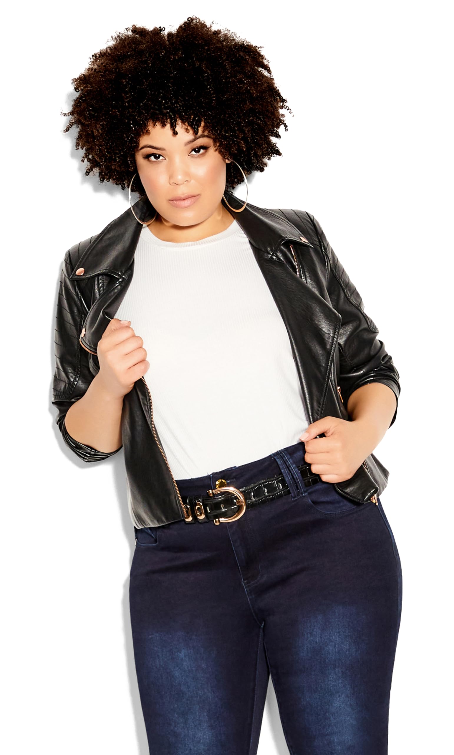 Women's Plus Size Skinny Jeans - Asha Regular Fit Stretch Denim Pants for Casual Wear & Everyday Comfort