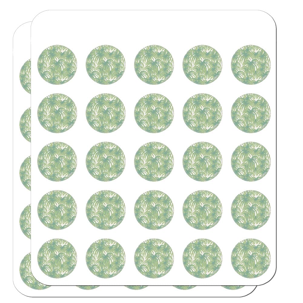 1 Inch Palm Tree Leaves Clear Stickers for Planner, Calendar, Scrapbooking & DIY Crafts - Perfect for Bullet Journals, Scrapbooks, and Decorative Projects