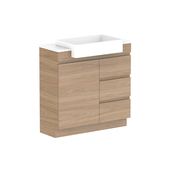 ADP Glacier Pro Semi Recessed Vanity Set with Solid Surface Top - 24