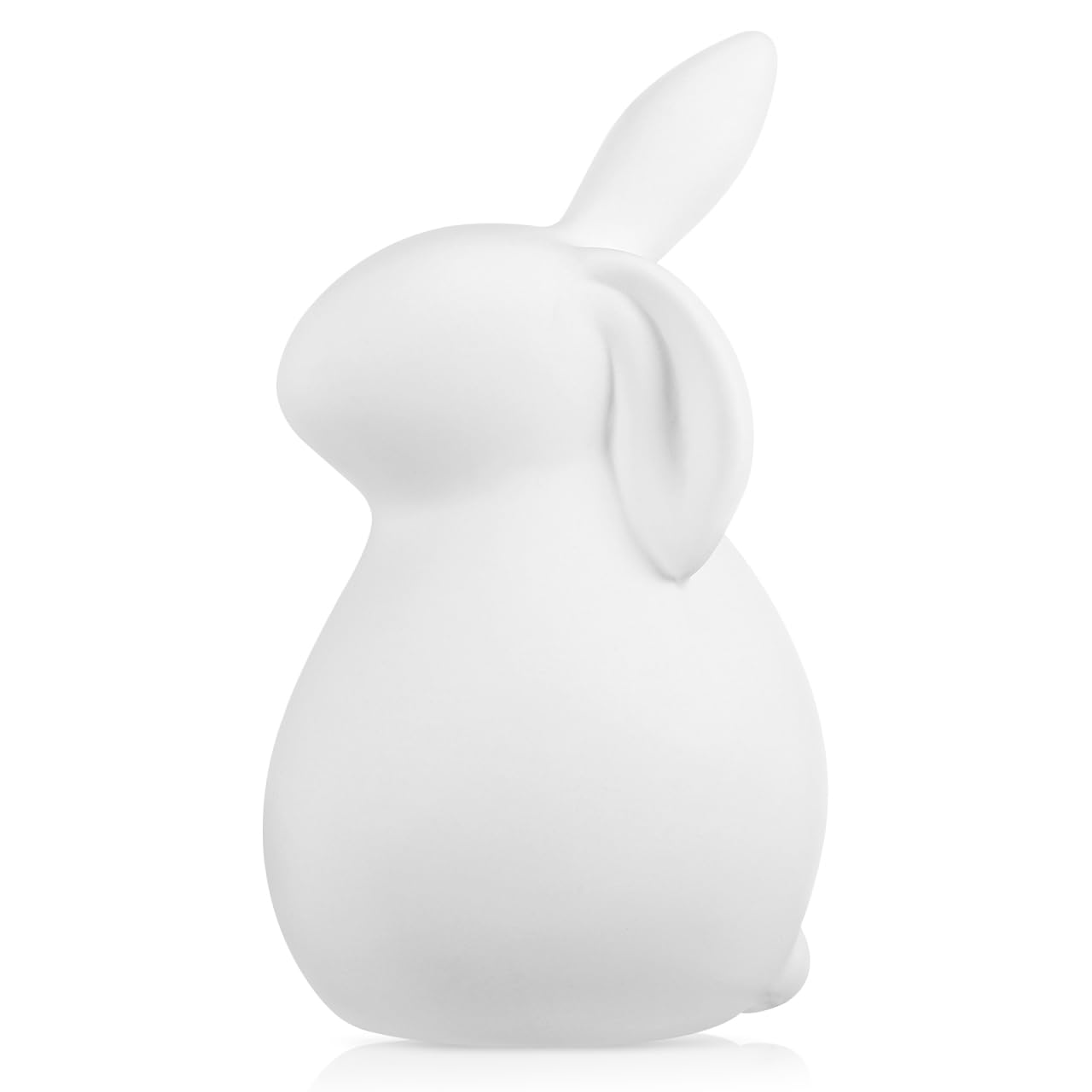 Amosfun Ceramic Bunny Figurines - Easter Rabbit Decor for Table Centerpiece, Tiered Tray, Shelf Display | Cute Spring Home Decor, Easter Party Table Setting, Gift Idea for Bunny Lovers