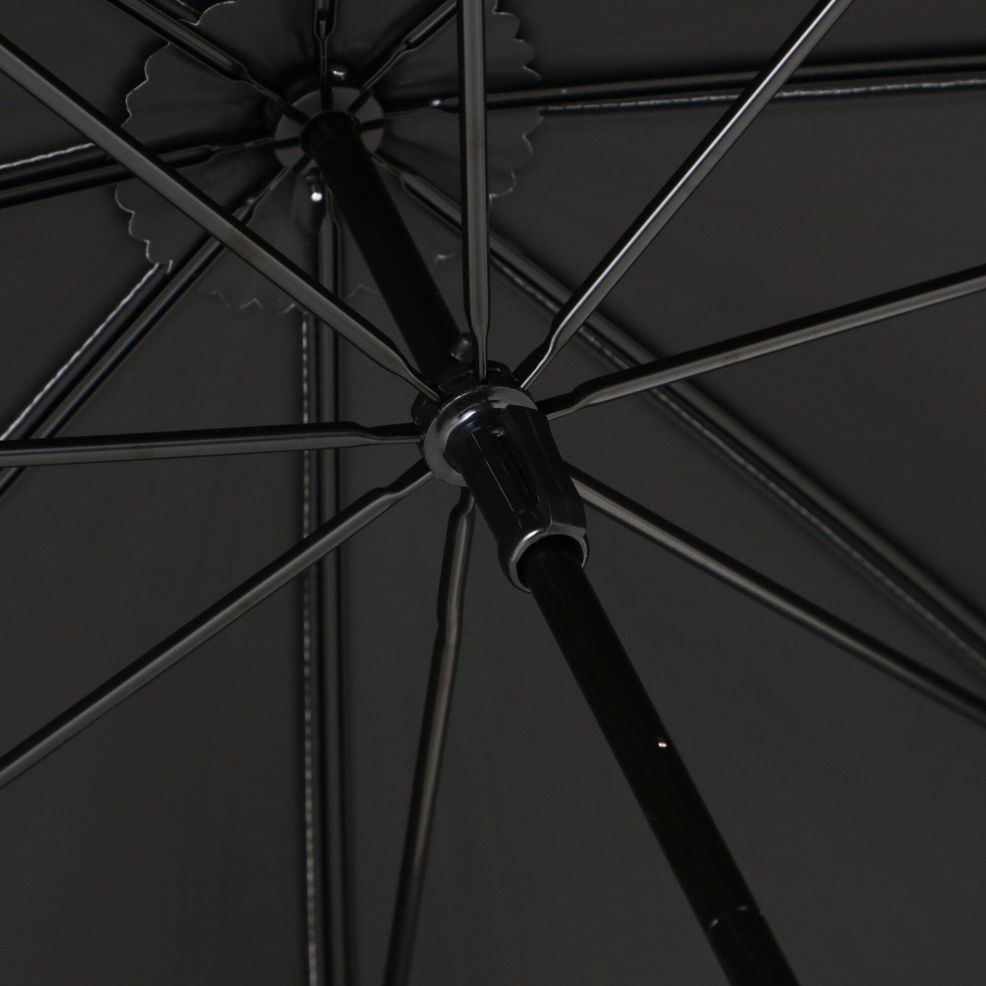 50cm White Blackout Piping Long Umbrella for Outdoor Rain Protection - Perfect for Walking, Commuting, and Travel