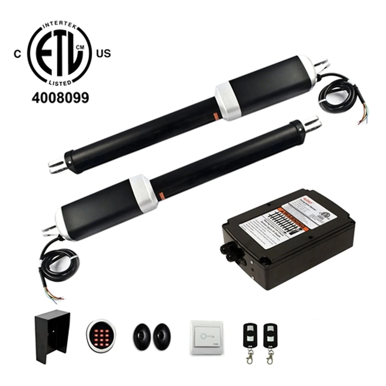 Aleko GG1300U/AS1300U Dual Swing Gate Opener - ETL Certified AC/DC Motor with Accessory Kit ACC4 - Perfect for Driveway Security and Residential Property Access Control