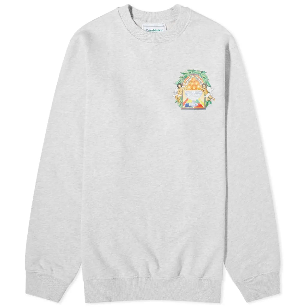 Casablanca Grey Logo Sweatshirt for Men & Women | Comfortable Pullover Hoodie | Streetwear Fashion | Perfect for Casual Outfits & Lounge Wear