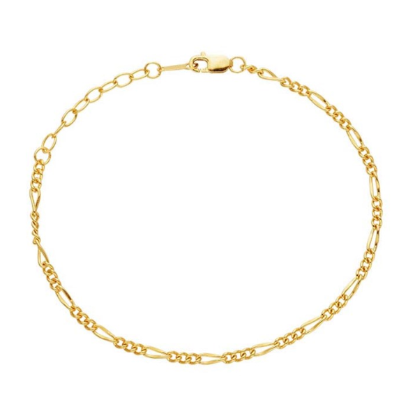 Stylish Figaro Chain Bracelet for Men & Women - 18K Gold Plated Stainless Steel Jewelry - Perfect for Gifts, Parties & Everyday Wear