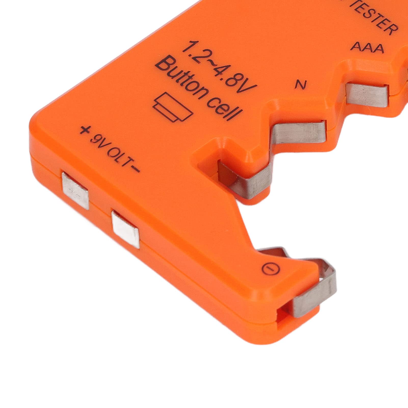 Digital Battery Capacity Tester - AA AAA C D N 9V 1.5V 3V Button Cell Checker with LCD Display | Perfect for Home, Office & Electronics Repair (Orange)