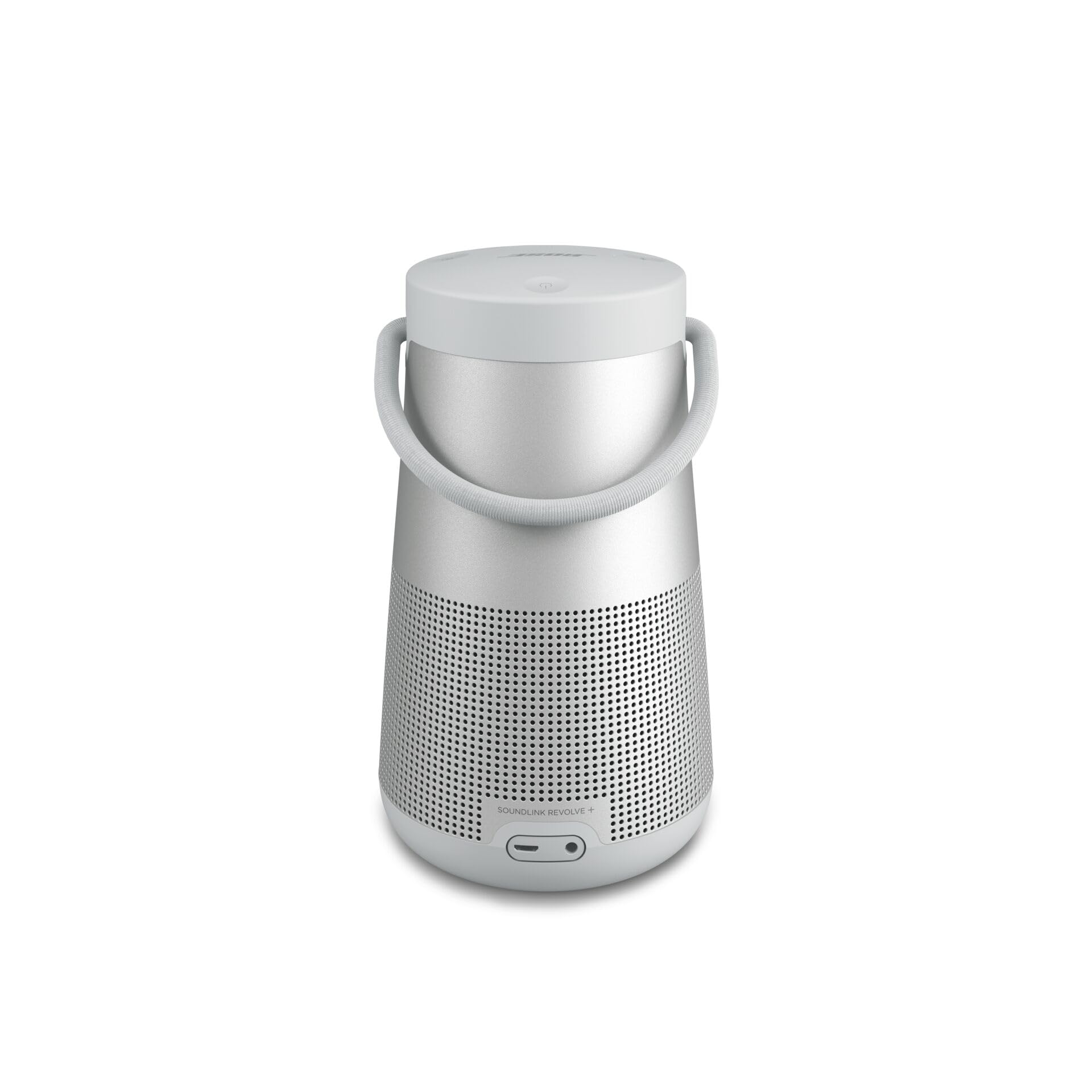 Bose SoundLink Revolve+ (Series II) Bluetooth Speaker - Portable Wireless Speaker with 360° Sound, IP55 Water Resistant, Built-in Mic, 17-Hour Battery & Carry Handle - Perfect for Outdoor, Travel, Pool Parties & Home Use (Silver)