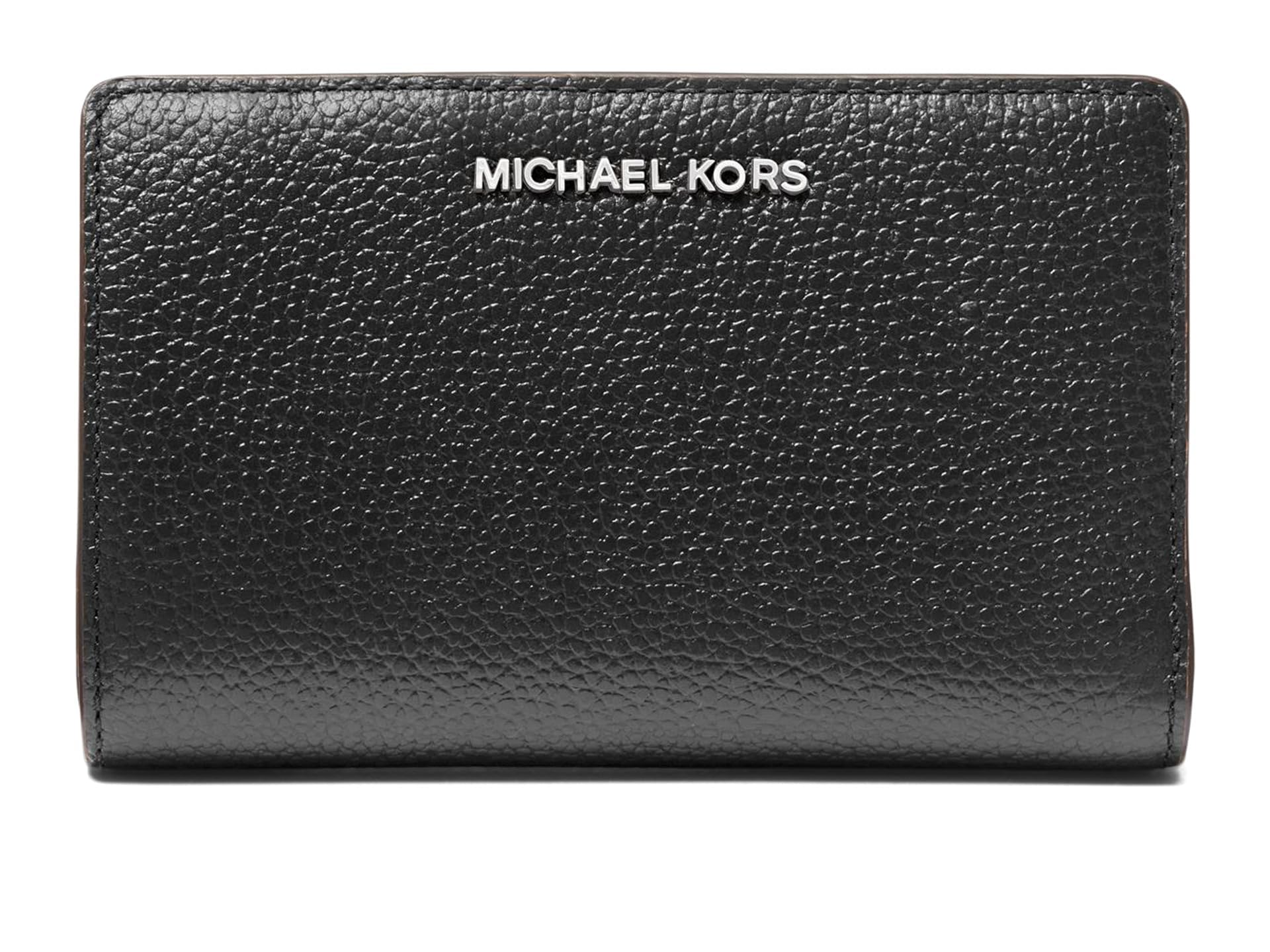 Michael Kors Women's Medium Snap Zip Around Wallet - Stylish RFID-Blocking Leather Wallet for Everyday Use, Travel & Shopping