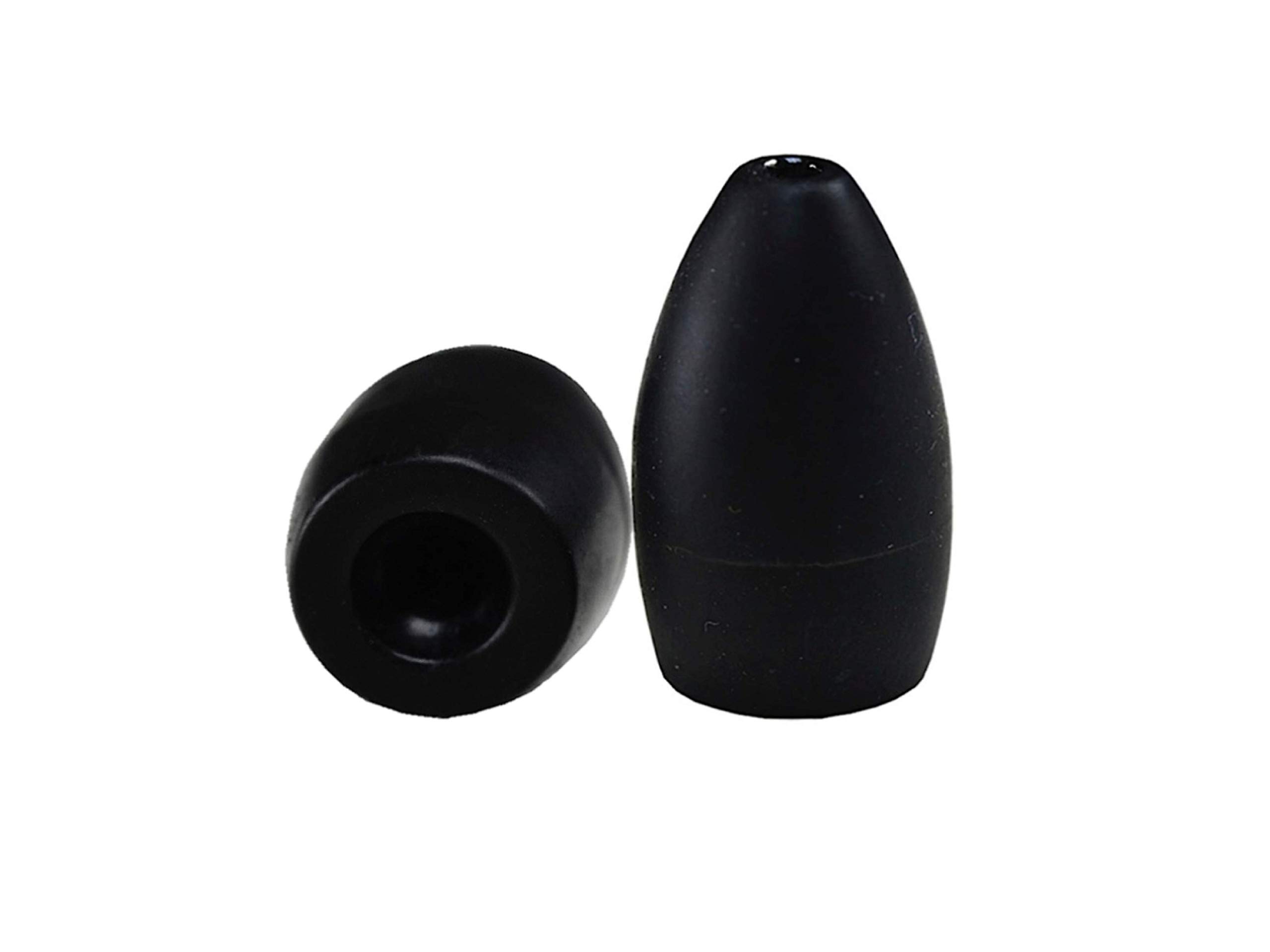 Matte Black Tungsten Flipping Weights for Bass Fishing - Heavy Duty Fishing Sinkers for Freshwater & Saltwater Angling