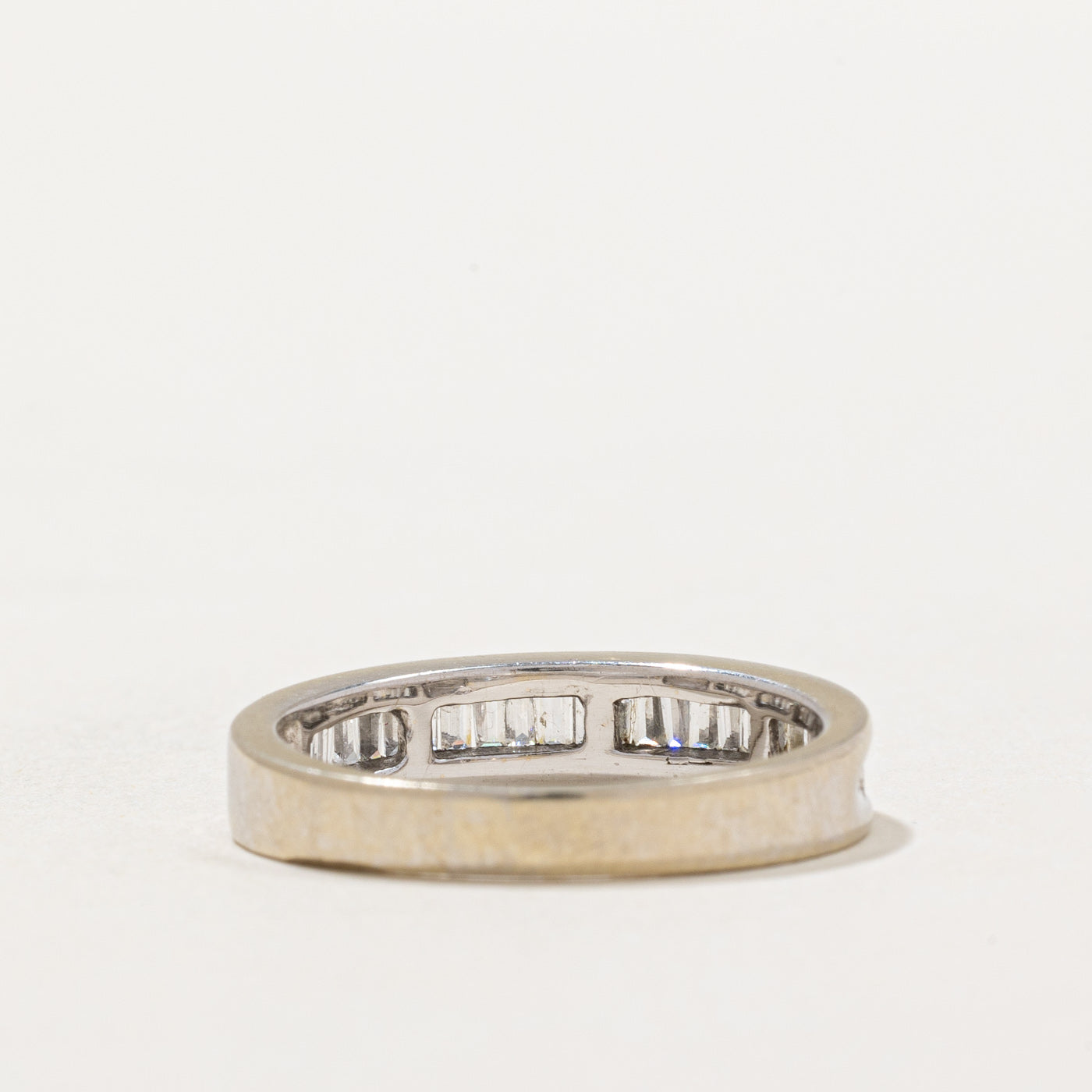 Semi Eternity Baguette Cut Diamond Wedding Band Ring - 0.50 Carat Total Weight (CTW) - Size 6 - Perfect for Anniversary Gifts, Bridal Jewelry & Special Occasions