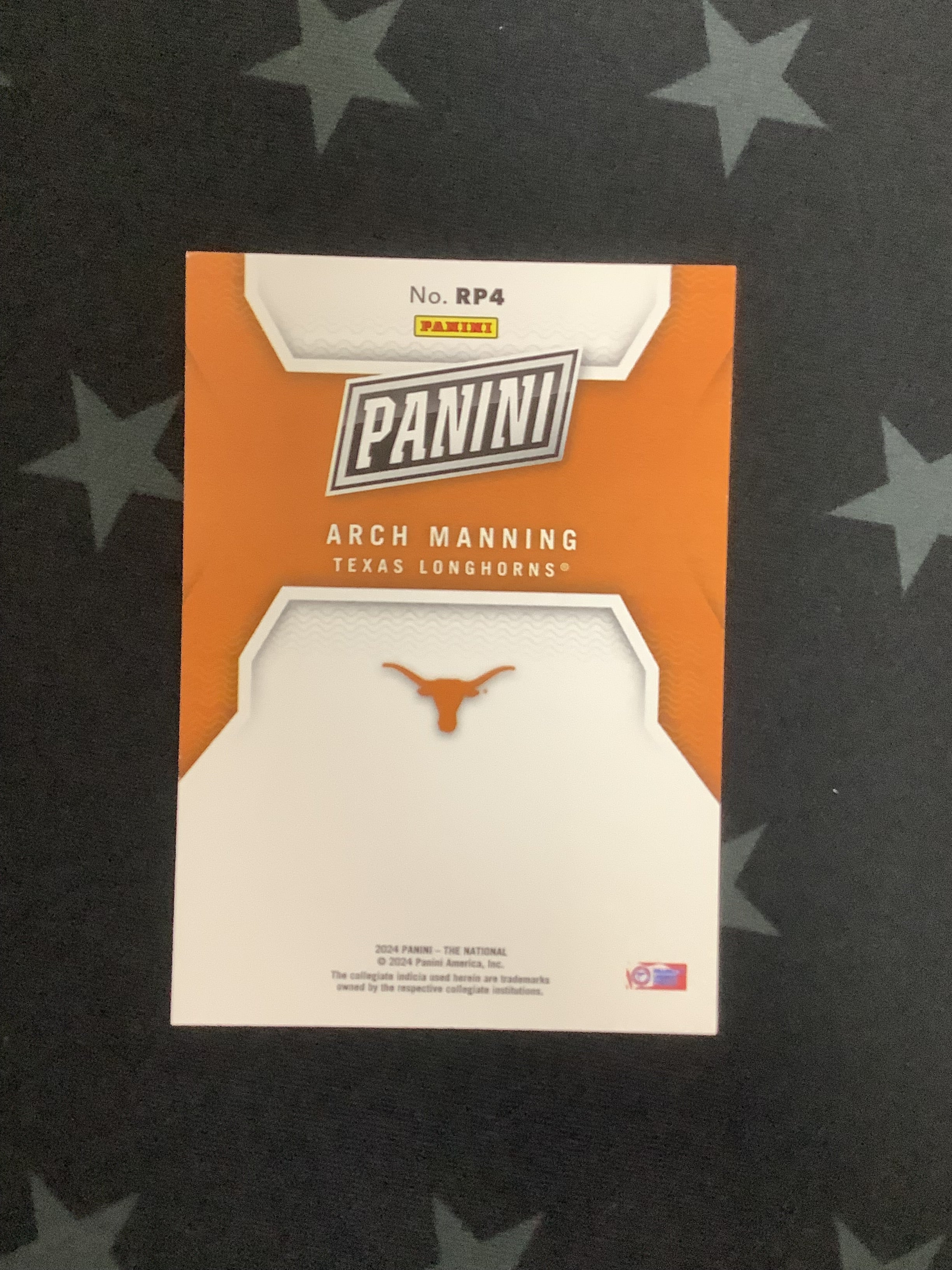 2024 Panini The National Arch Manning Silver Pack RP4 Base Rookie Card - Collectible Football Trading Card for Fans & Investors - Perfect for Memorabilia Displays, Sports Collections & Investment Portfolios