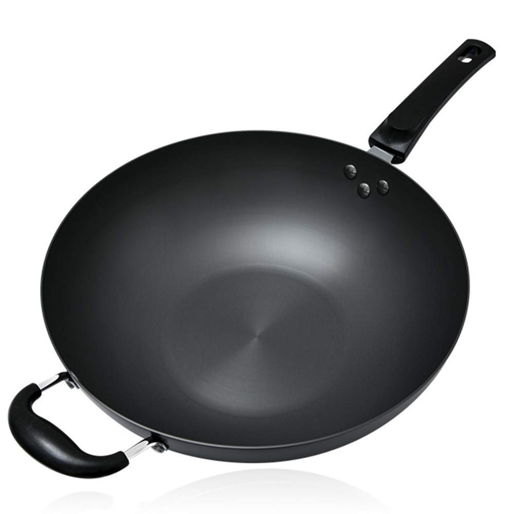 **36cm Non-Stick Induction Wok Pan - Multifunctional Cookware with Anti-Scalding Handles, Compatible with All Heat Sources, Easy to Clean - Perfect for Stir-Frying, Deep Frying & Home Cooking**