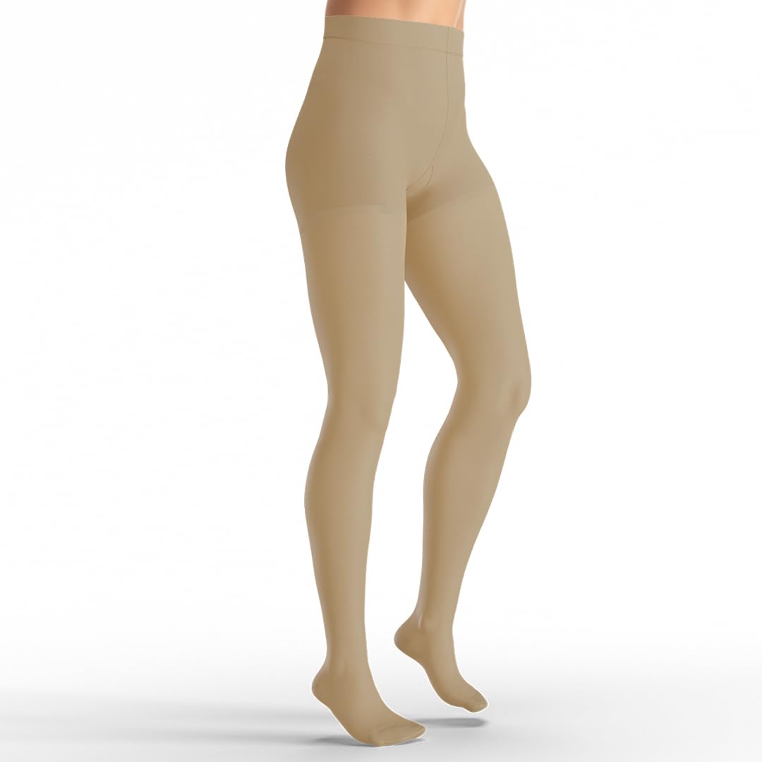 Jobst Opaque Compression Stockings 30-40 mmHg - Waist High Closed Toe for Women & Men - Large Size Medical Support Hose - Perfect for Varicose Veins, Lymphedema & Post-Surgery Recovery