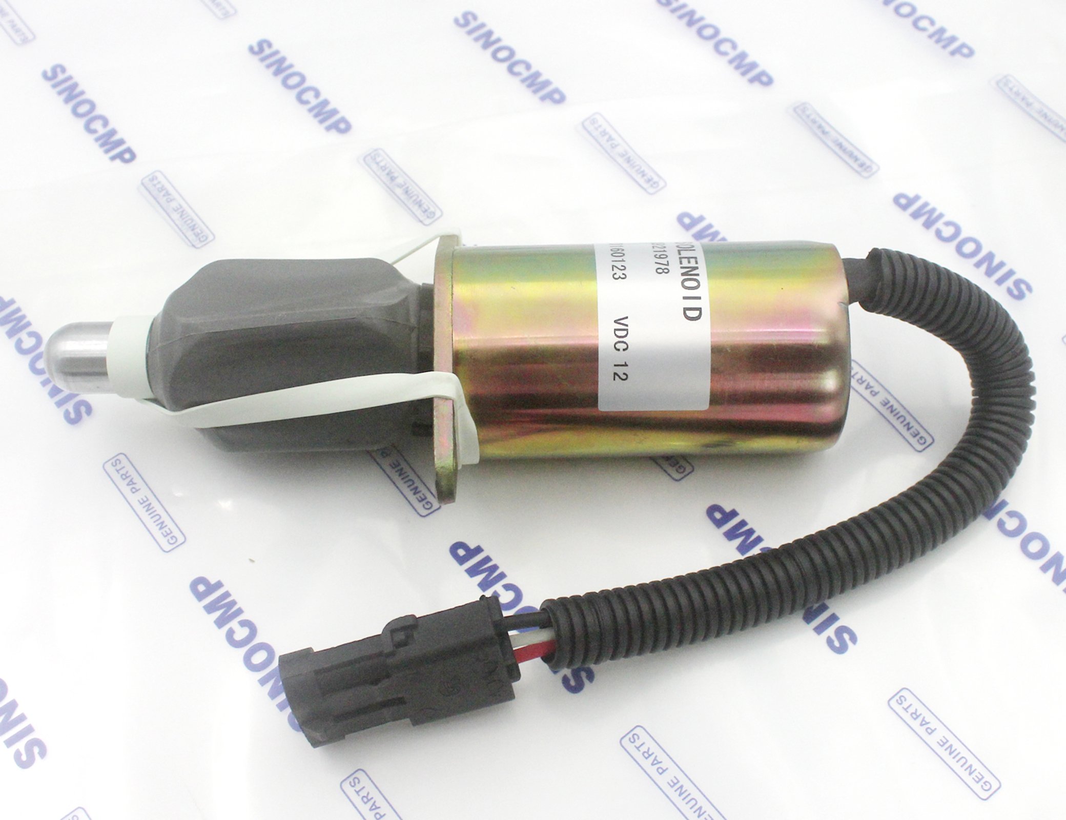 12V Cut Off Flameout Switch Stop Solenoid Valve for Cummins Excavator Engine - Compatible with Diesel Engines, Heavy Equipment, Construction Machinery - Perfect for Engine Shutdown & Safety Control