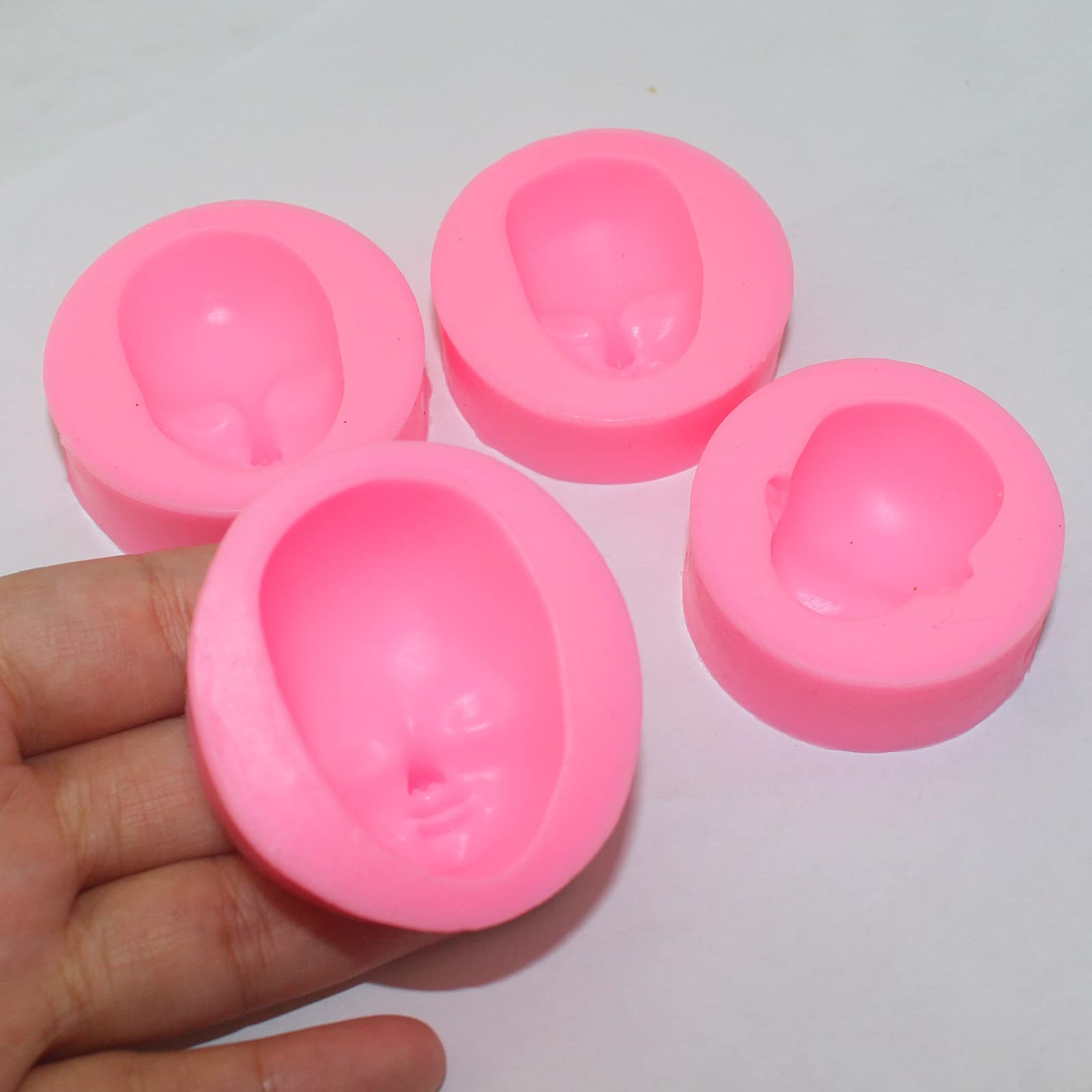 13-Piece 3D Face & Head Silicone Mold Set for Fondant, Chocolate, Gumpaste & Resin Casting - Cake Decorating & DIY Craft Supplies (Perfect for Birthday Cakes, Cupcake Toppers & Resin Art Projects)