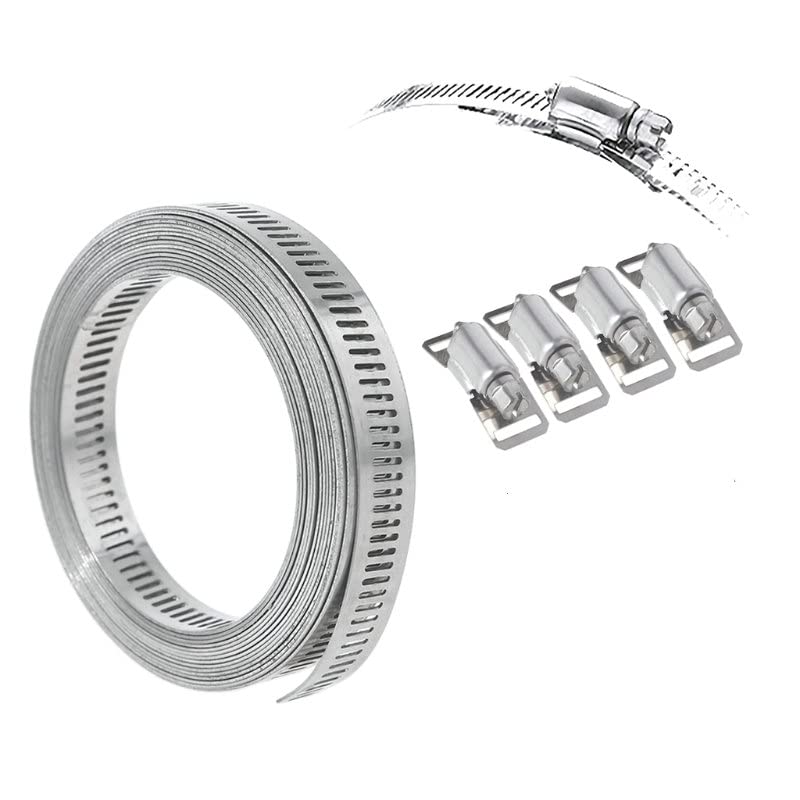 Stainless Steel Hose Clamps - Adjustable Worm Drive for Pipes & Hoses