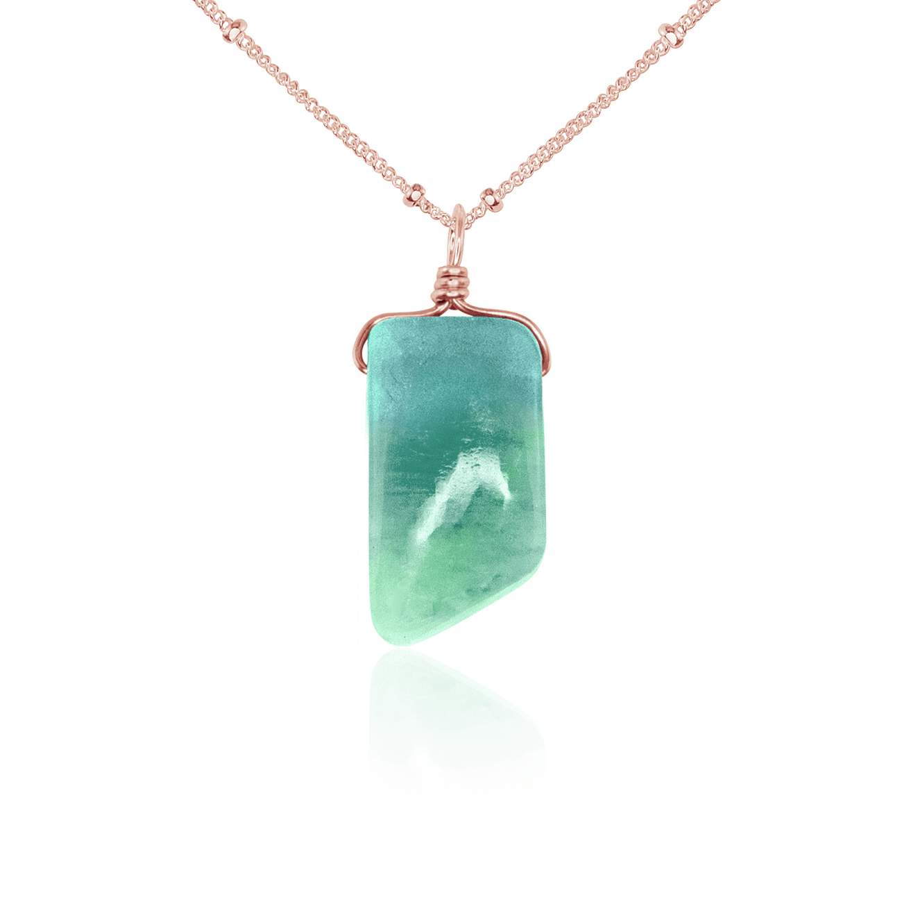 Amazonite Crystal Pendant Necklace - Smooth Stone Healing Jewelry for Women, Spiritual Protection & Positive Energy | Perfect for Meditation, Yoga & Everyday Wear