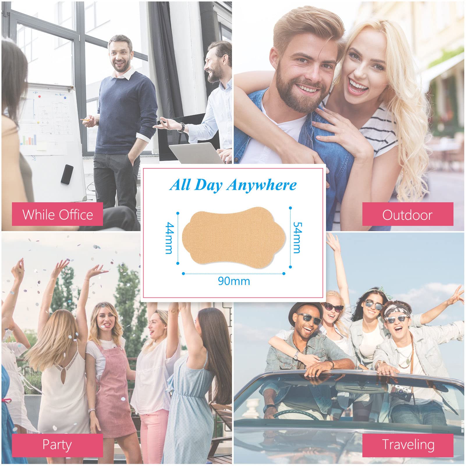 28-Pack Disposable Underarm Sweat Pads for Women & Men - Breathable, Soft, Odor-Absorbing Armpit Stickers - Concealed & Comfortable for Daily Use, Workouts, and Hot Weather