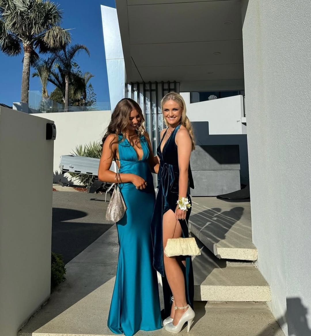 Elegant Deep V Neck Long Prom Dress Mermaid Evening Gown J5559 - Perfect for Homecoming, Prom Night, and Formal Events