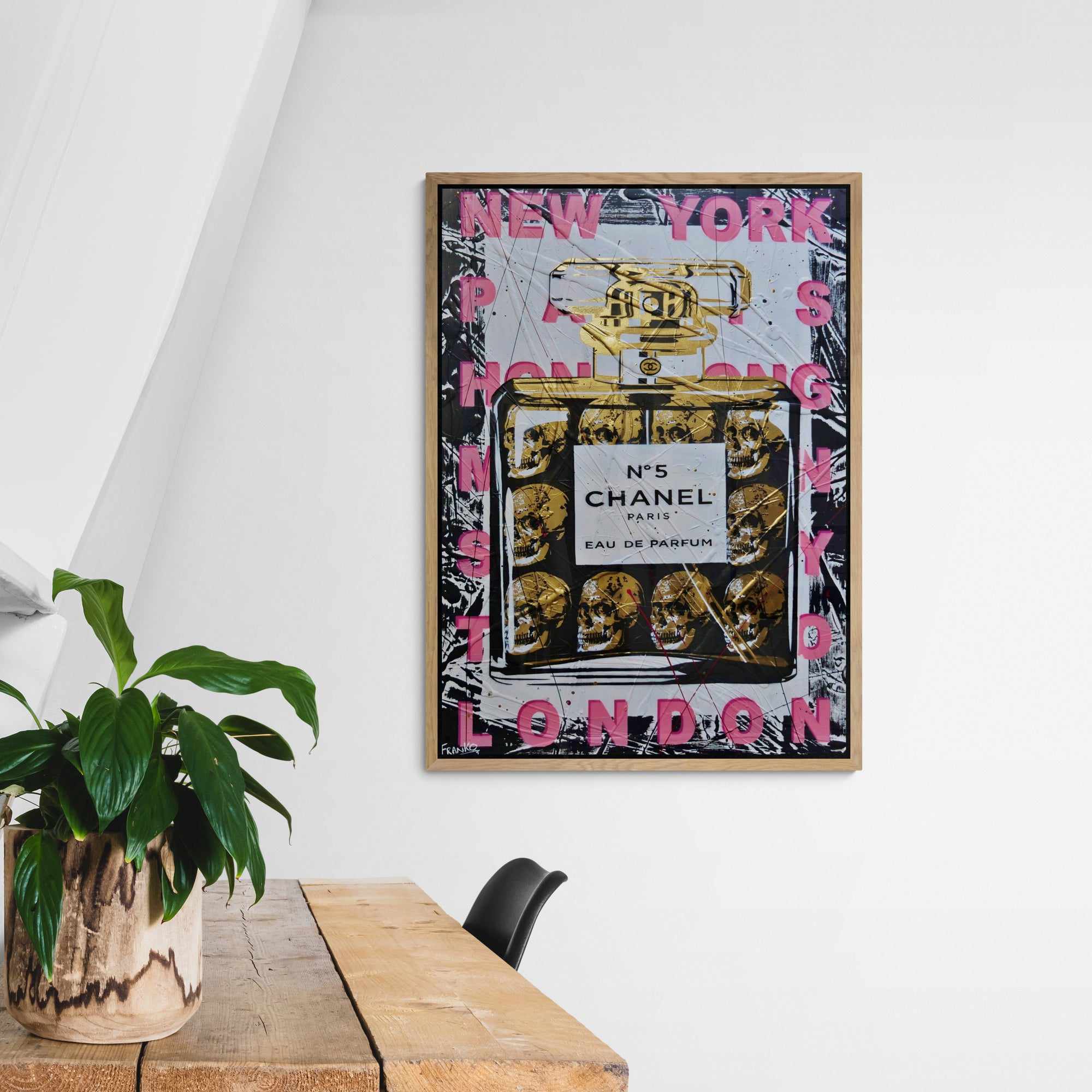 Le Chic 140cm x 100cm Modern Textured Urban Pop Art Canvas Wall Painting - Perfect for Living Room, Bedroom or Office Decor