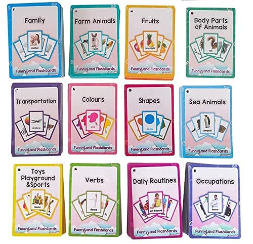 Lilias English Words Learning Flash Cards for Toddlers - 771 Pocket Cards with 26 Themes, Preschool & Kindergarten Learning Toys & Supplies - Perfect for Home, Classroom & Travel Learning Activities