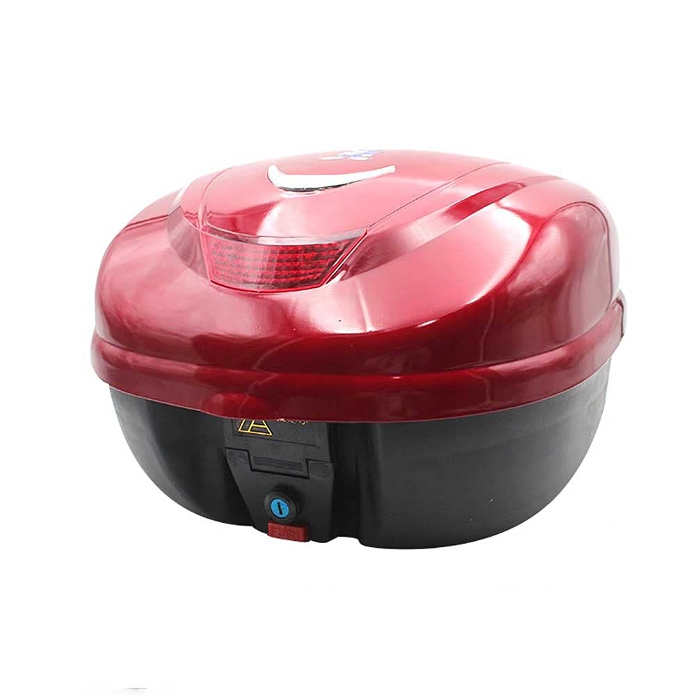 32L Motorcycle Top Box with Reflective Strip - Rear Luggage Storage for Bike Travel