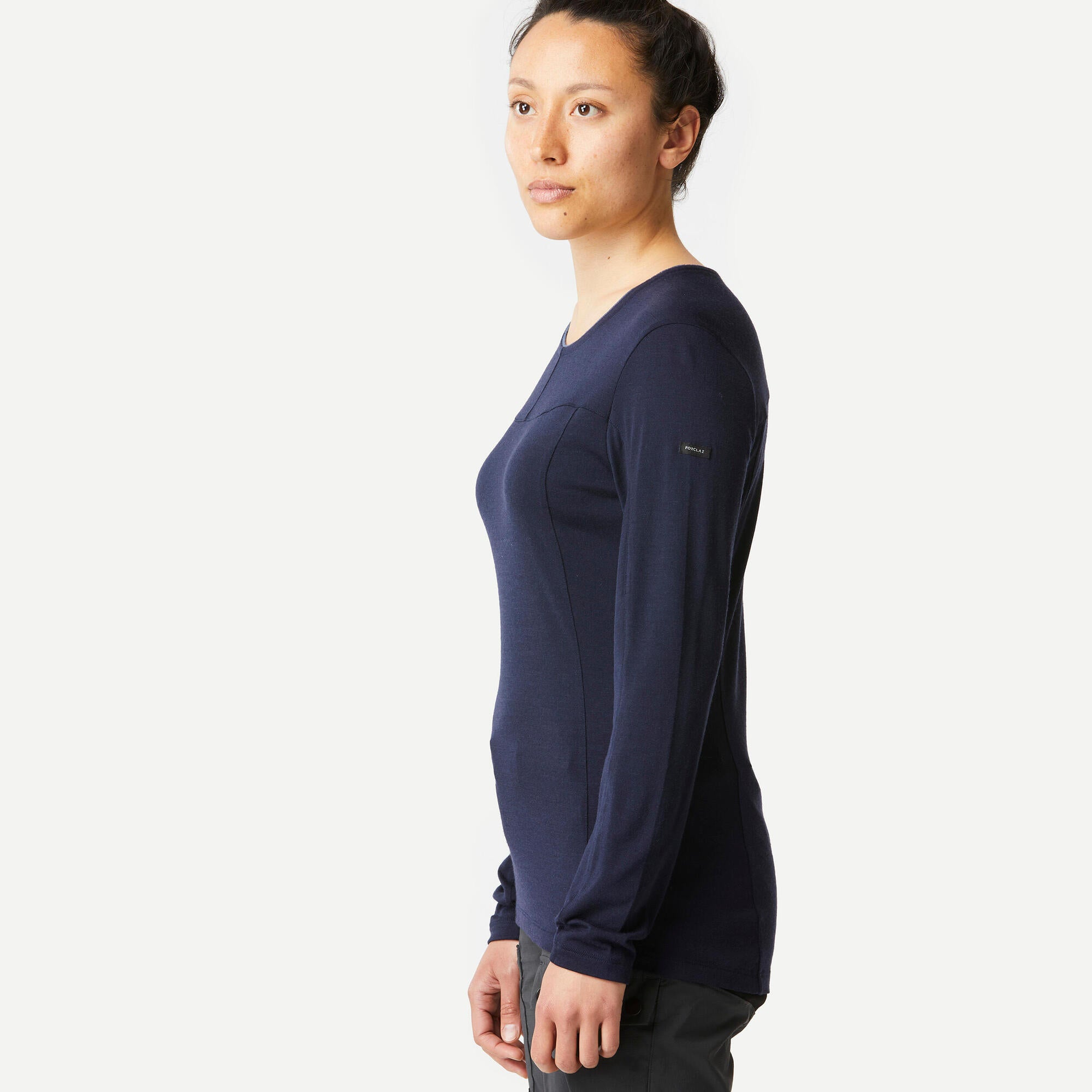 Forclaz Women's MT500 Long Sleeve Merino Wool T-Shirt - Burgundy Red | Hiking, Camping & Outdoor Activities Base Layer