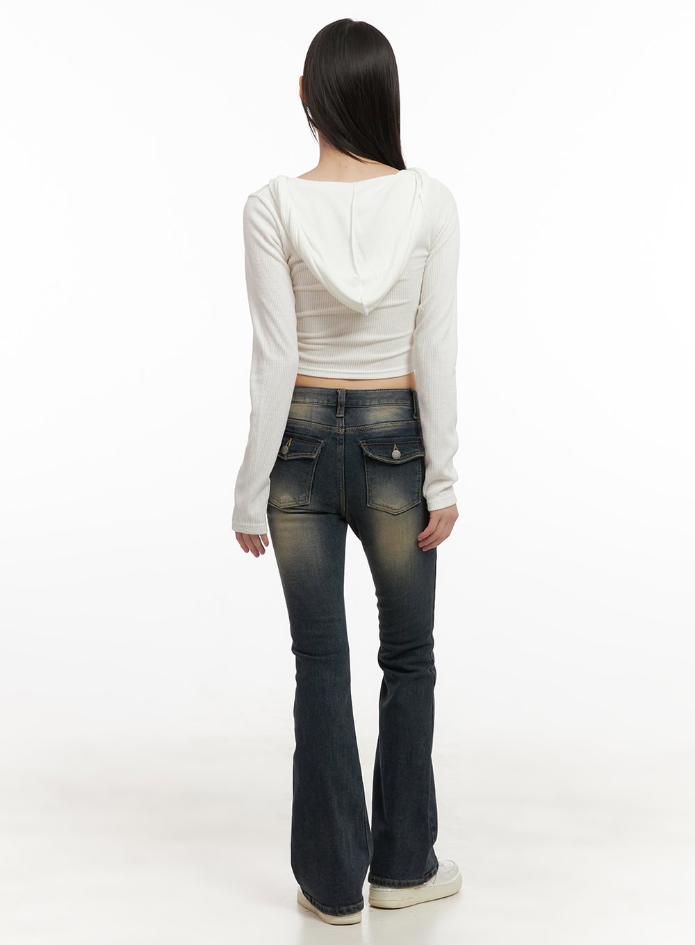 Alicia Washed Flared Jeans for Women - High Waist Stretch Denim Pants CD426 | Casual & Vintage Style for Everyday Wear, Date Night & Office Outfits