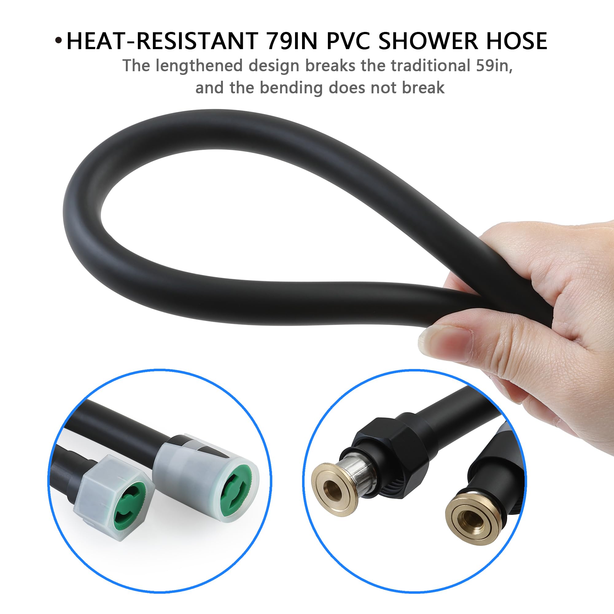 SKWOLL Matte Black Shower Faucet Set - 12 Inch Wall Mount Rain Shower Head with LCD Display & 2 Function Valve Kit | Digital Shower System for Modern Bathroom & Spa Experience