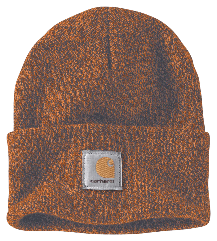 Carhartt Knit Cuffed Beanie for Men & Women - Warm Rust Color Winter Hat for Outdoor Activities, Hiking, and Cold Weather Protection