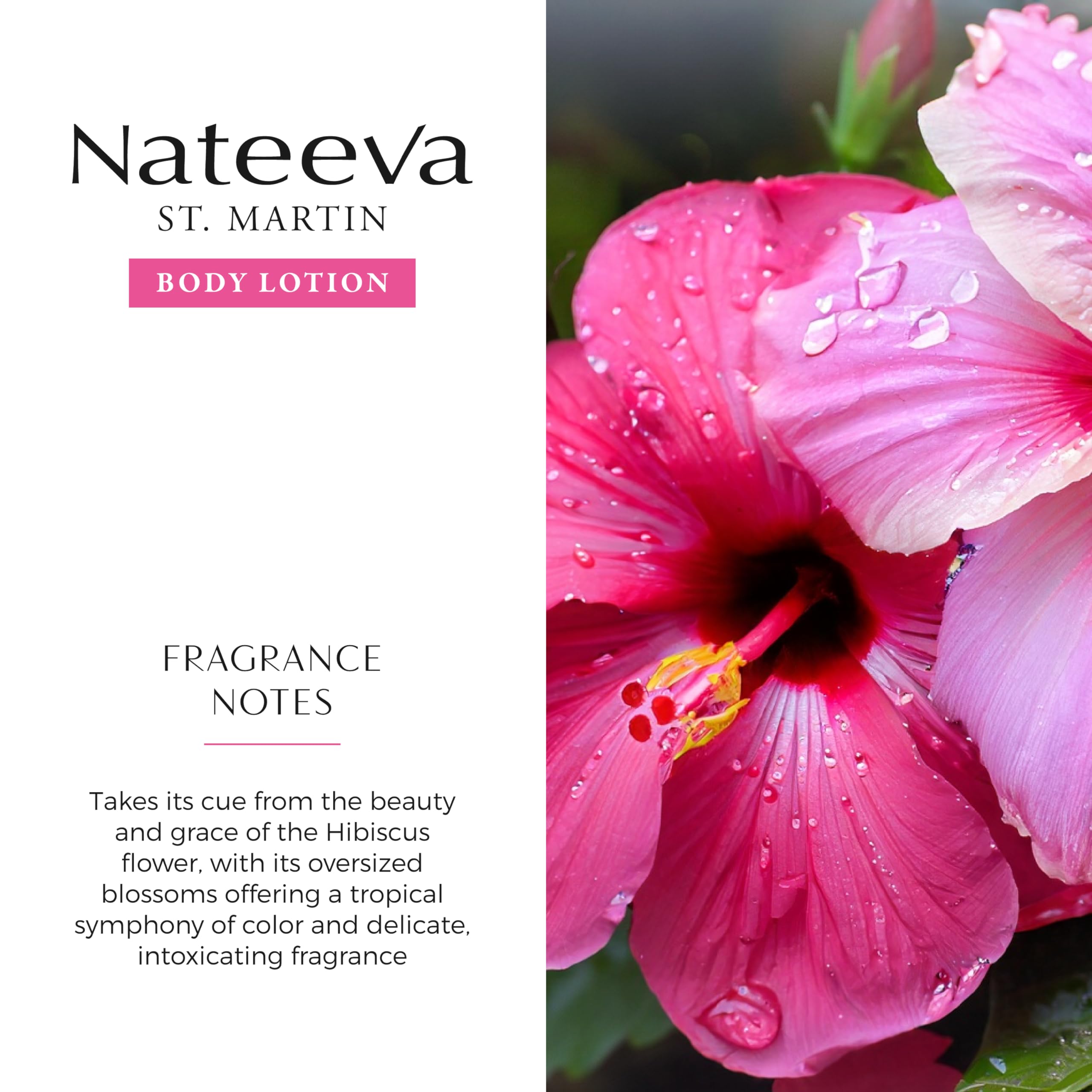 St. Martin Hibiscus Flower Hydrating Body Lotion - 200ml (6.8oz) | Moisturizing & Nourishing Skin Care for Dry Skin | Perfect for Daily Use, After Shower & Before Bed