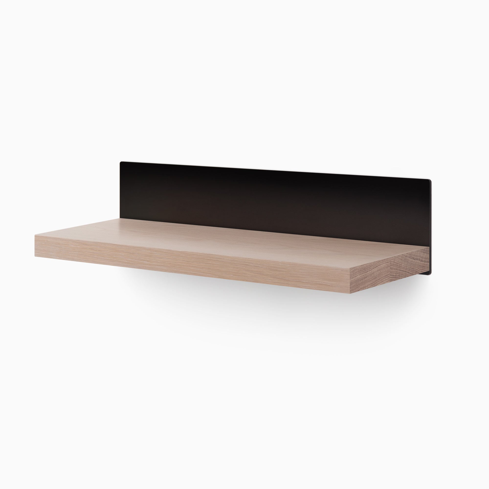 Skaksel Glazed White Oak Wall Shelf - Floating Shelf for Living Room, Bedroom, Kitchen & Bathroom - Rustic Wooden Shelf for Home Decor & Storage