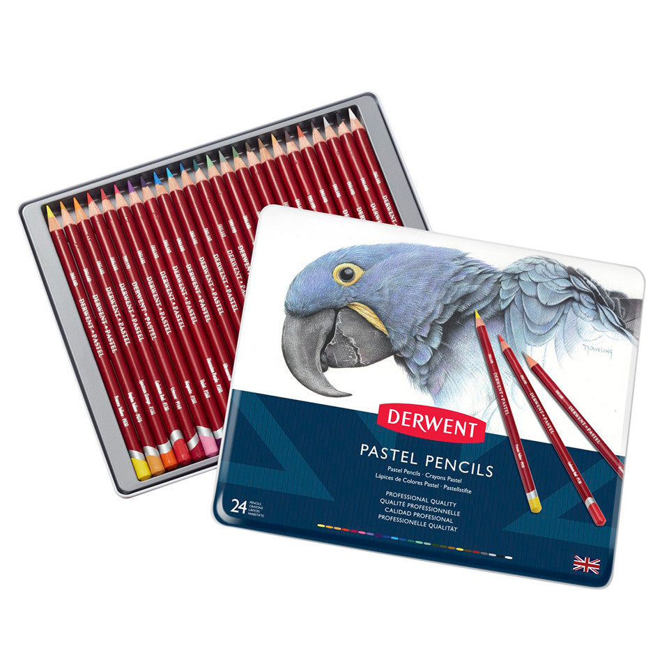 Derwent Pastel Pencils Set of 24 - Premium Soft Pastel Drawing Pencils for Artists & Sketching - Perfect for Portraits, Landscapes & Mixed Media Art