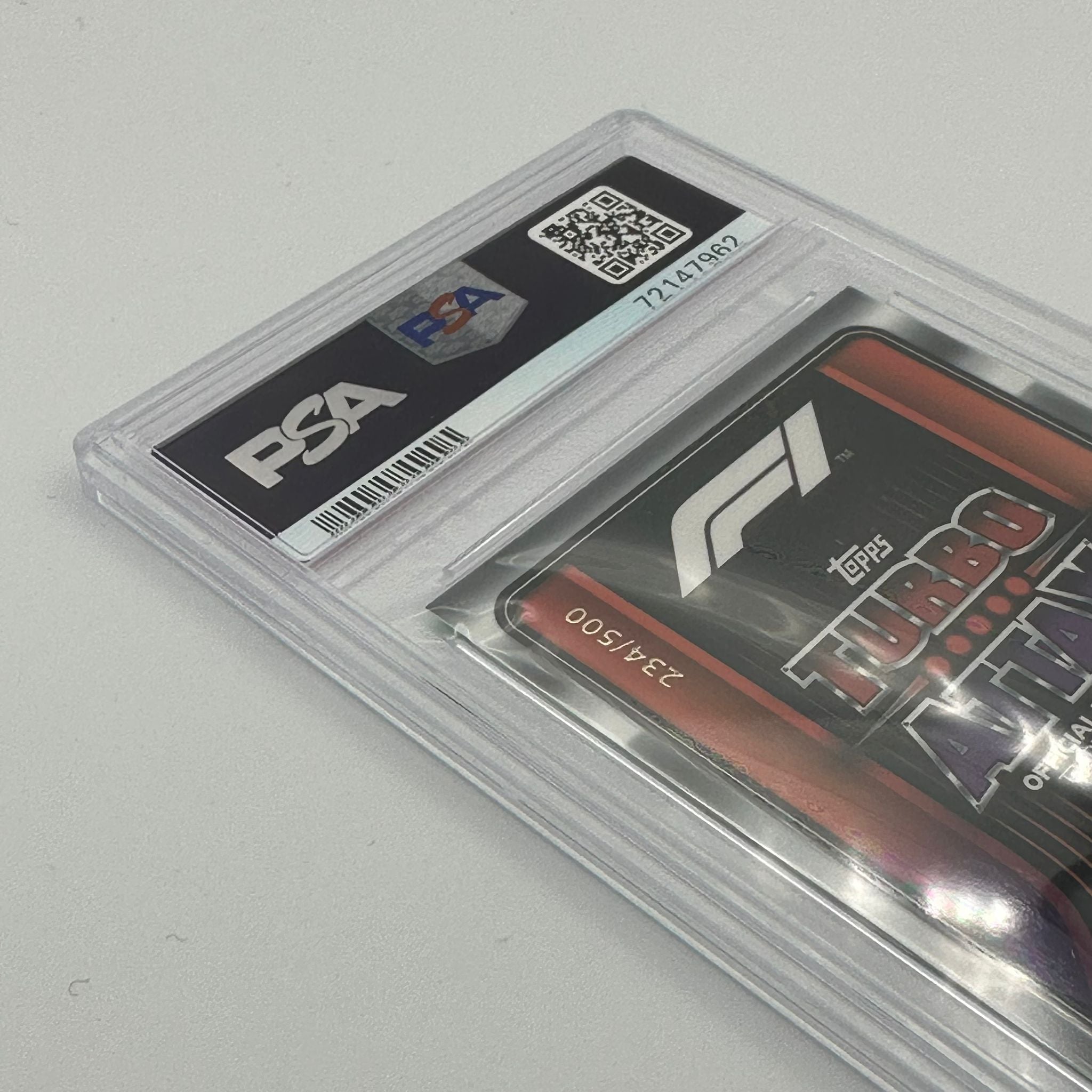PSA 9 Graded Max Verstappen #299 Superstar Mirror Green Racing Card - 234/500 Limited Edition - Perfect for F1 Collectors & Racing Fans Display