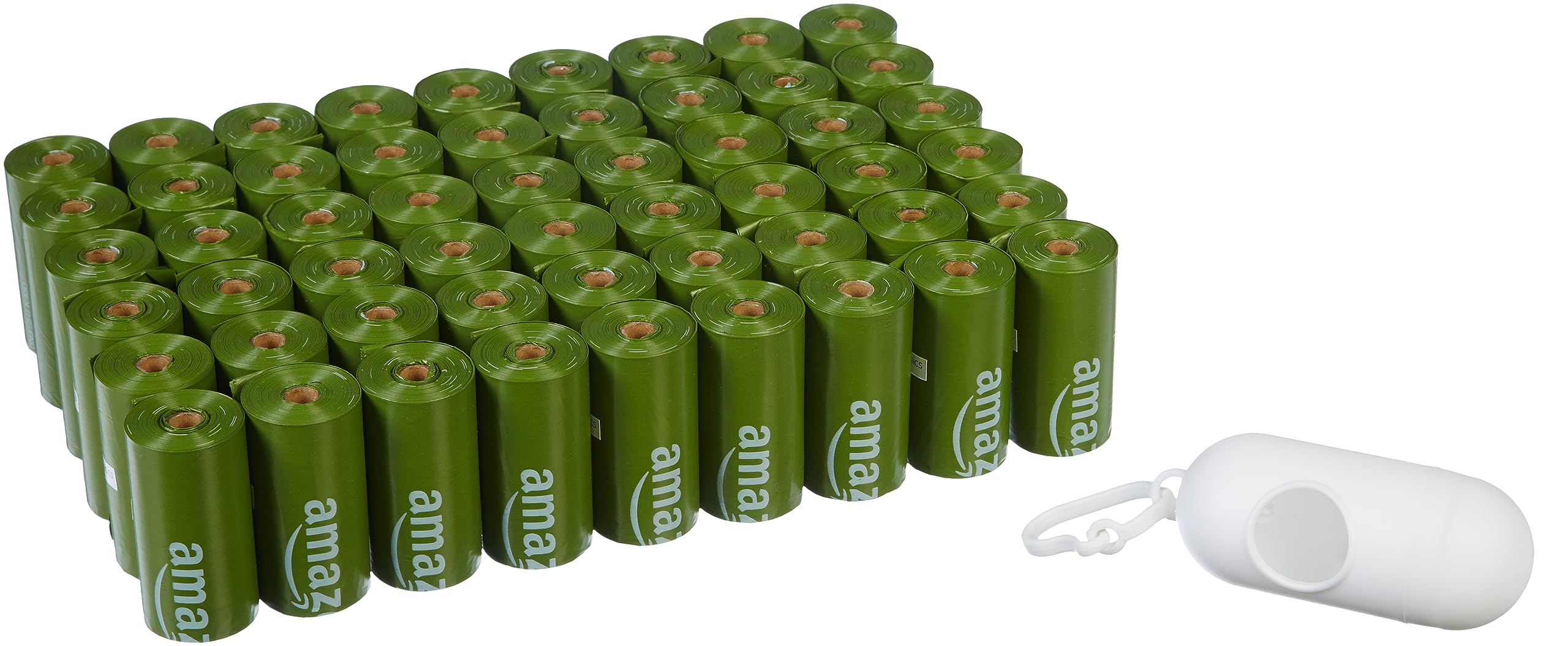 Amazon Basics Unscented Dog Waste Bags with Dispenser & Leash Clip - 13x9 Inch Eco-Friendly Poop Bags, 810 Count (54 Rolls) - Perfect for Dog Walking, Park Visits & Pet Cleanup