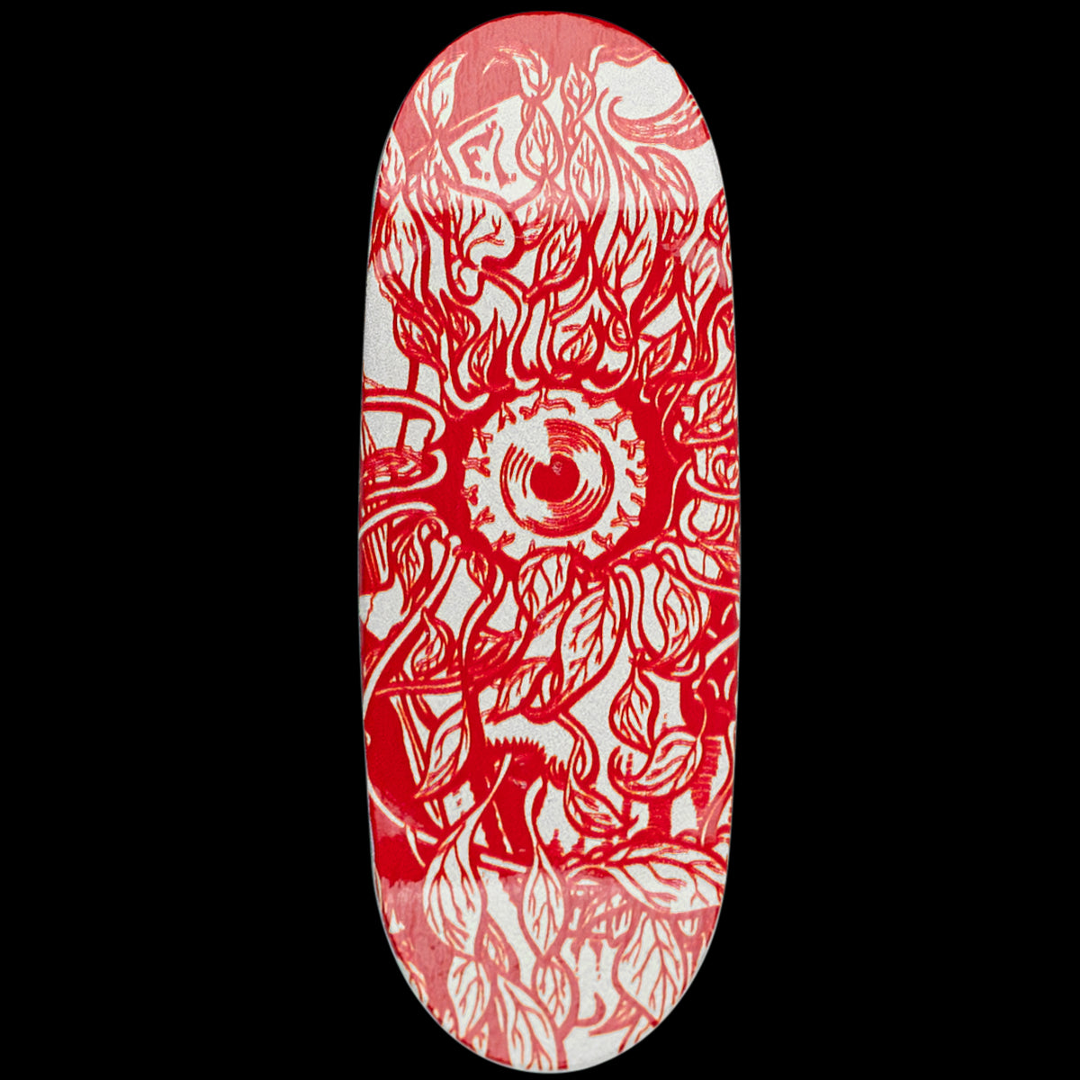 Finger Industries Professional Fingerboard Deck - Red Eye Design | Perfect for Skateboard Tricks, Collecting & DIY Mini Ramp Stunts