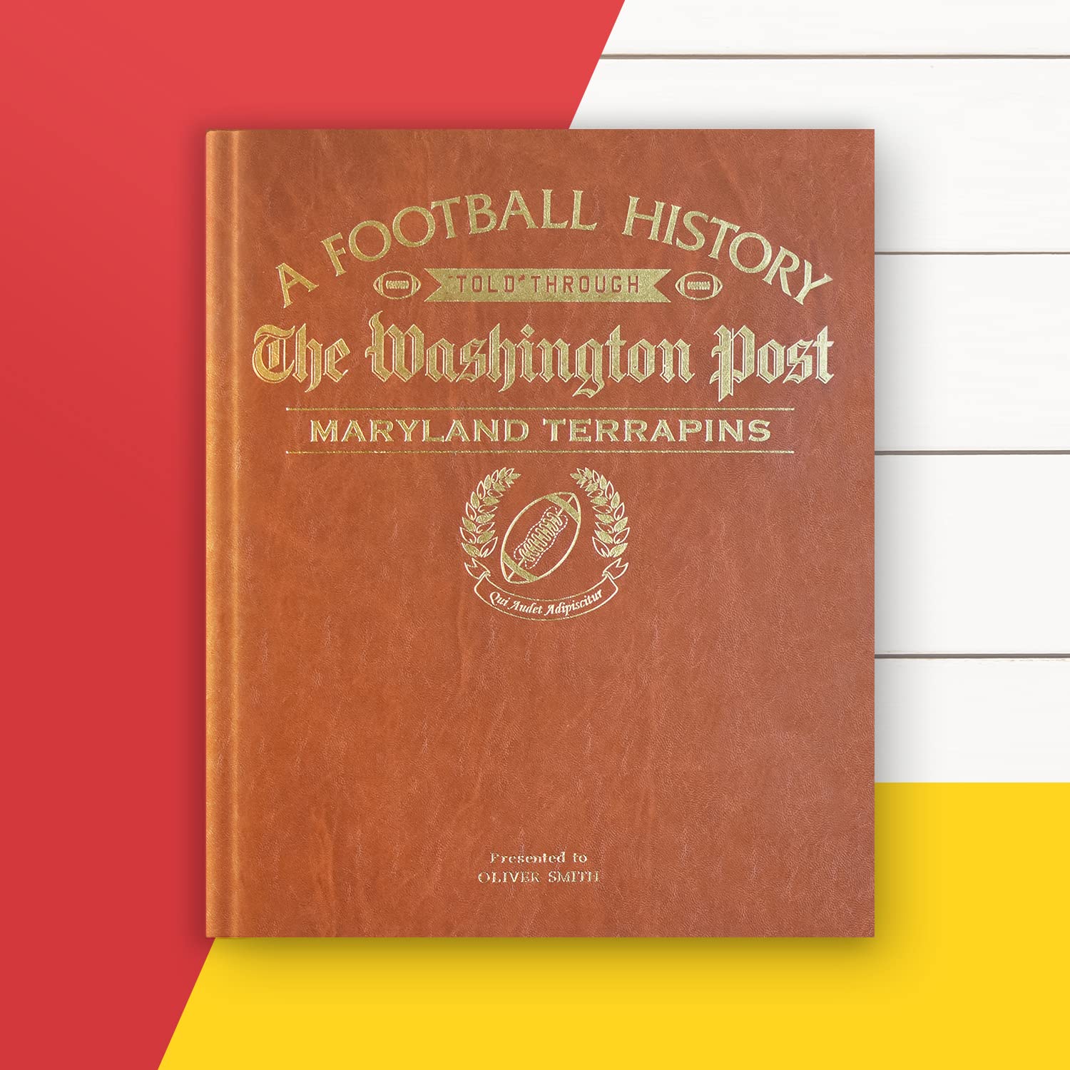 Personalized College Football Newspaper History Book - A3 Large Deluxe Hardcover Gift for Football Fans, Alumni & Students | Perfect for Graduation, Game Day & Home Decor