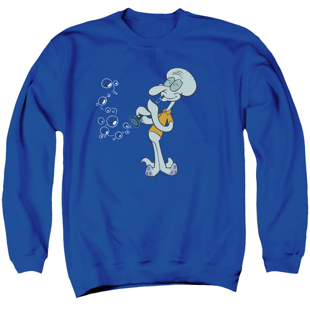 LOGOVISION Spongebob Squidward's Clarinet Unisex Adult Crewneck Sweatshirt | Cartoon Character Apparel for Men & Women | Perfect for Cosplay, Casual Wear & Spongebob Fans