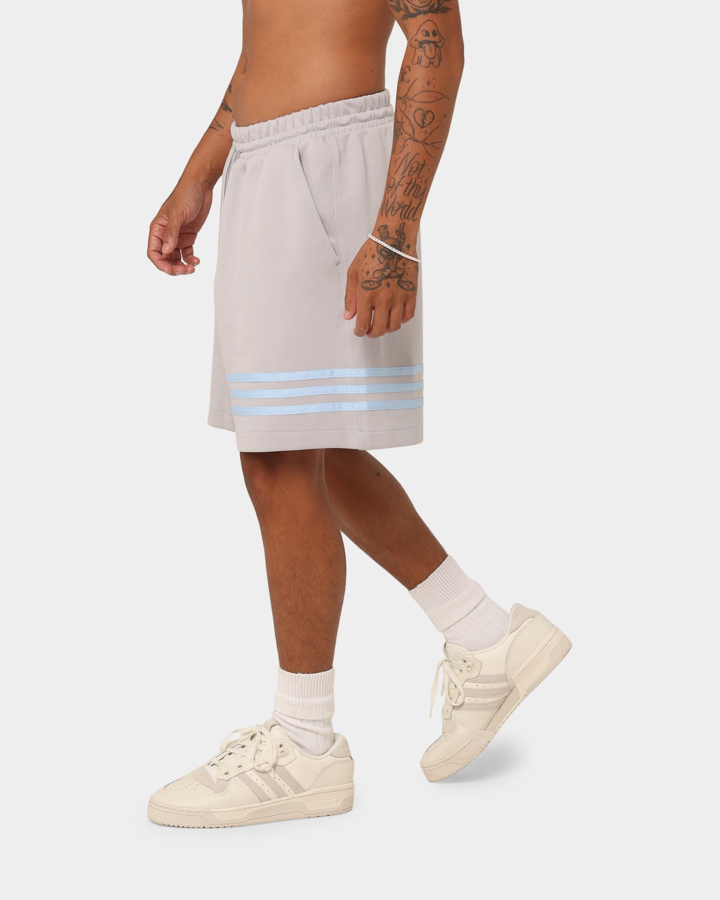 Adidas New C Shorts for Men - Breathable Grey Two-Tone Athletic Shorts for Running, Gym & Casual Wear