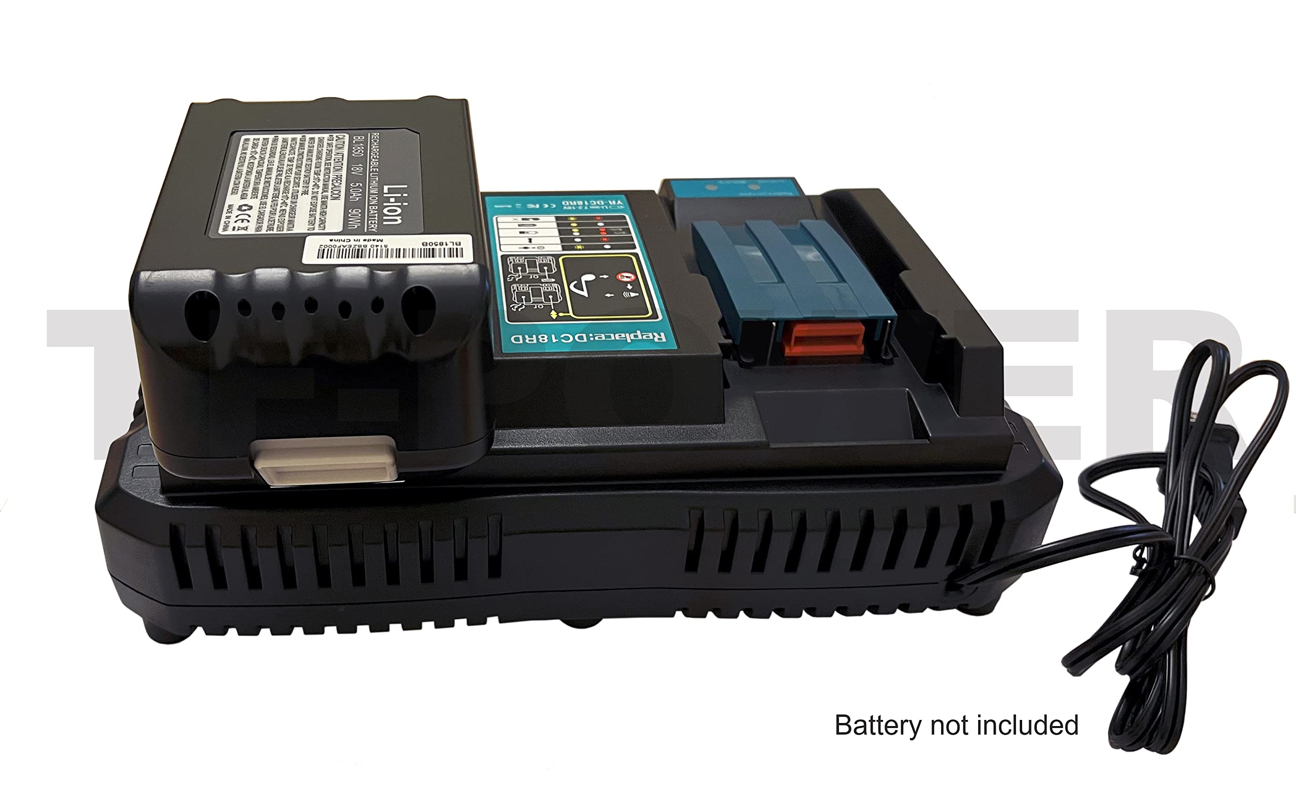 Makita DC18RD DC18RC DC18RA Replacement Charger 4A - Fast Charging for Makita BL1830 BL1840 BL1850 BL1815 Batteries (Model 194204-5 194205-3) - Perfect for Construction Sites, Workshops & DIY Projects