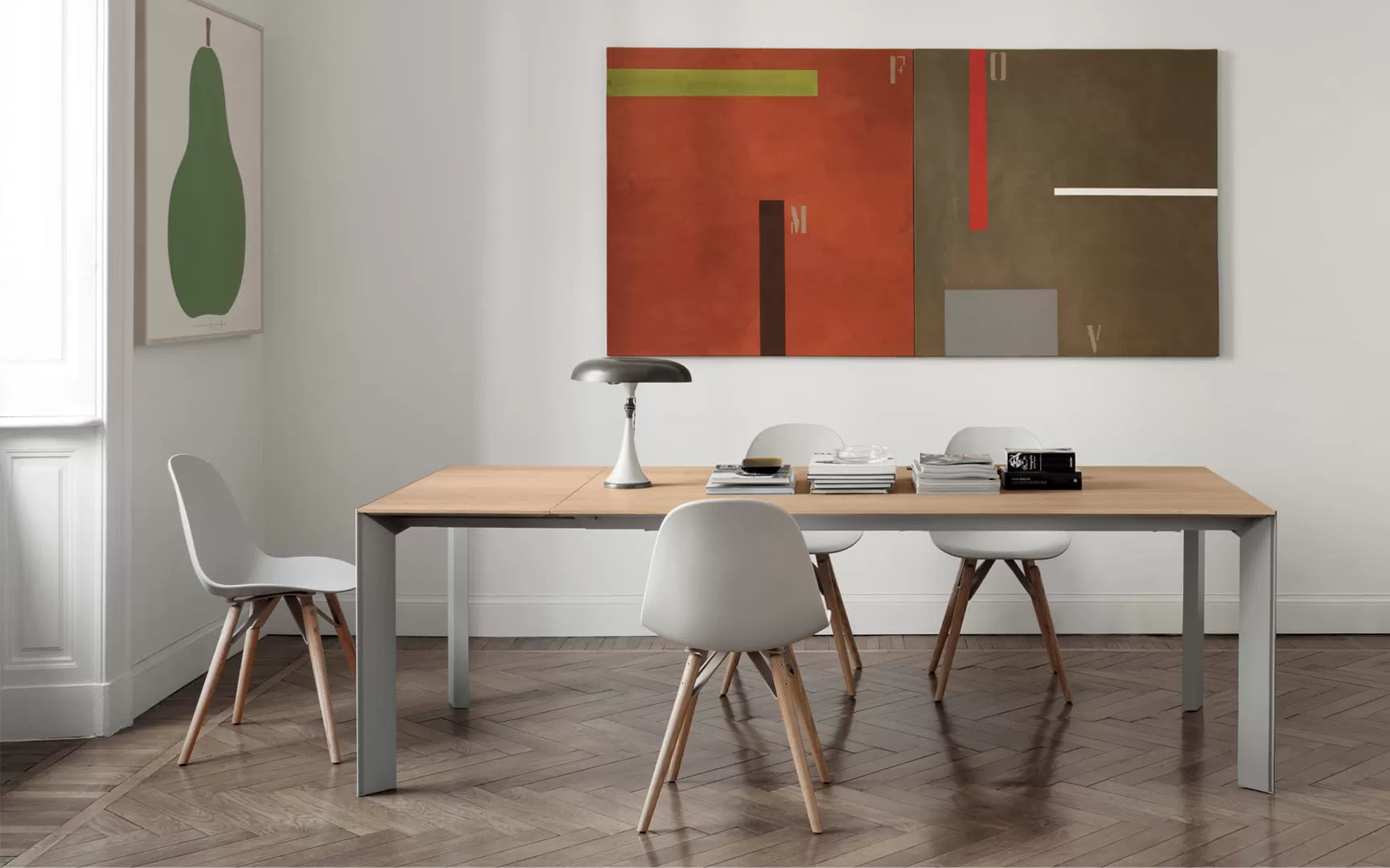 Genio Extendable Dining Table - Expandable Wooden Table for Small Spaces | Perfect for Kitchen, Dining Room & Small Apartments