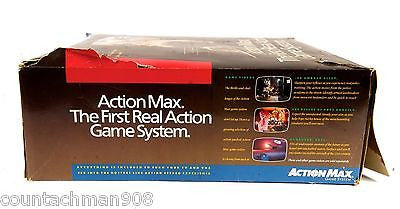 Action Max Game System Complete in Box with Sealed Sonic Fury Game Cartridge - Classic 80s Light Gun Video Game Console for Retro Gaming Enthusiasts - Perfect for Home Entertainment and Collector's Display