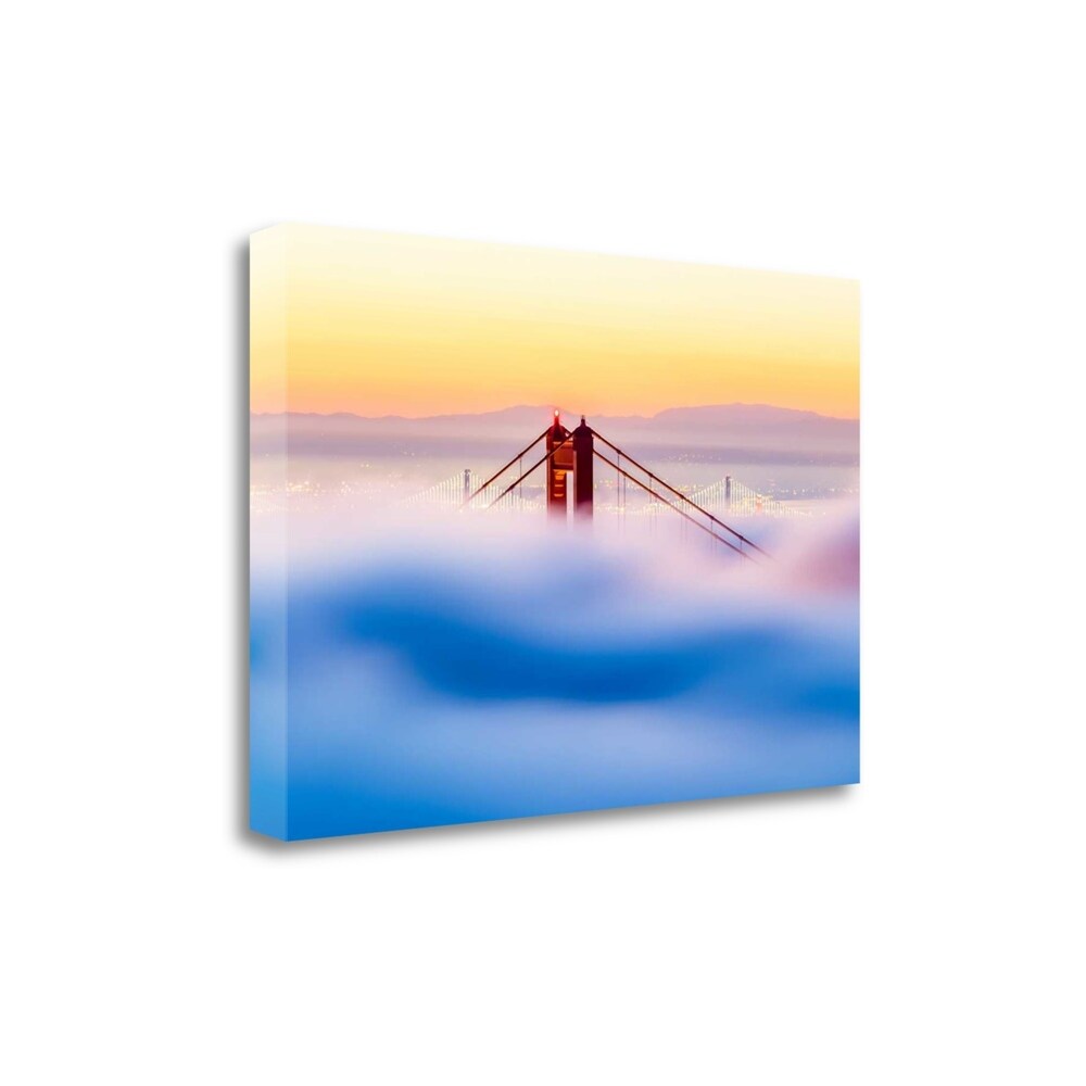 Across The Bay By Dave Gordon - Premium Fine Art Giclee Print on Gallery Wrap Canvas, Ready to Hang Wall Decor for Living Room, Bedroom & Office