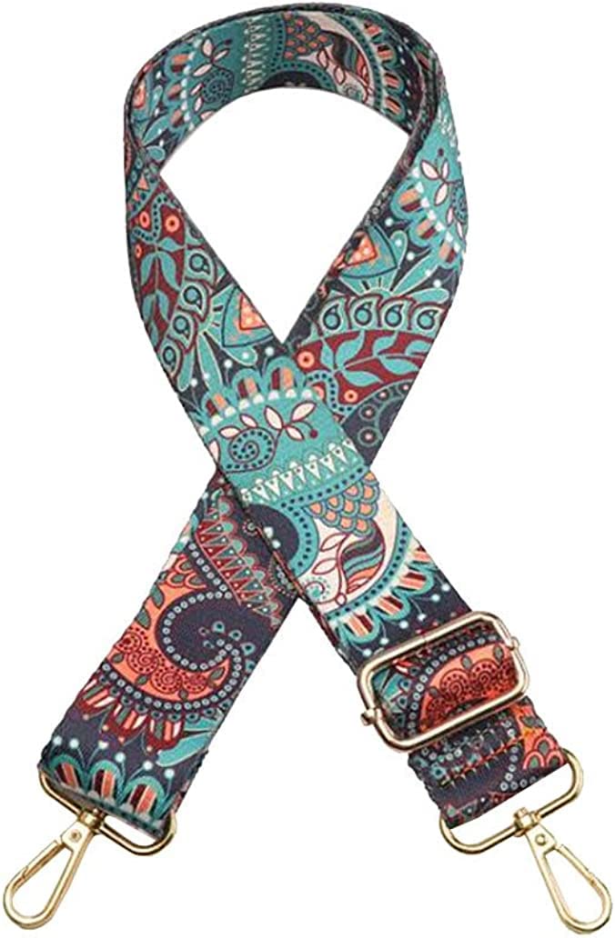 Guitar Style Crossbody Strap for Handbags - Multicolor Canvas Purse Strap Replacement (37 Inches) - Perfect for Casual Outings, Travel & Everyday Use