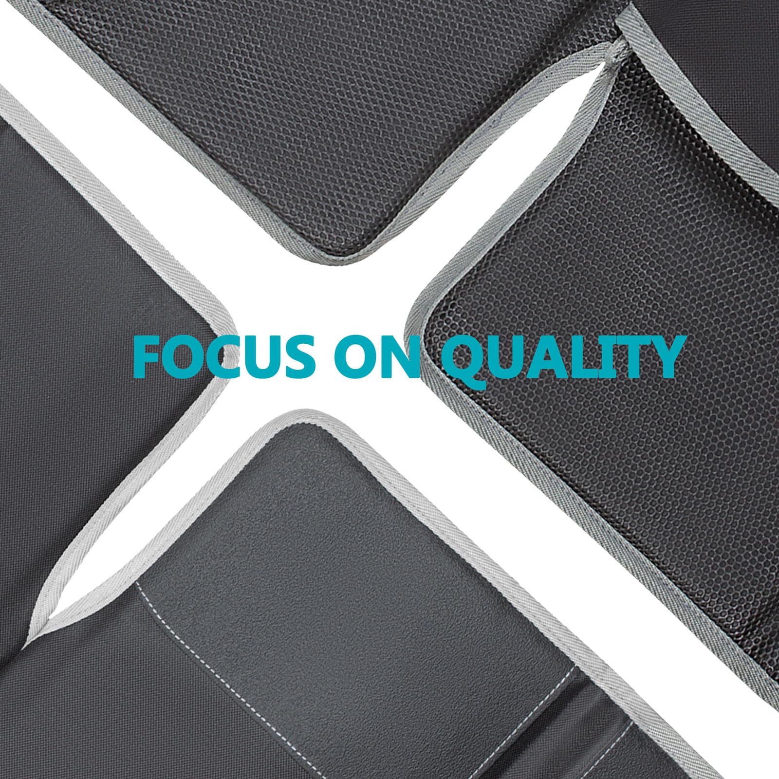 PIDO 2 Pack Waterproof Car Seat Protector for Child Safety Seat - Non-Slip Backing & Thick Padding - Black with Red Stitching - Perfect for Baby Car Seats, Strollers & Travel Accessories