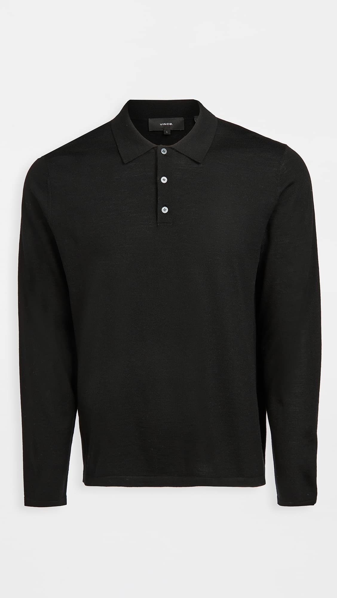 Vince Men's Premium Long Sleeve Merino Wool Polo Shirt - Soft, Breathable Business Casual Knitwear for Office & Travel | Perfect for Professional Meetings, Business Trips & Outdoor Activities | Ideal Gift for Men | Great for Work, Weekend Getaways & Smart Casual Occasions