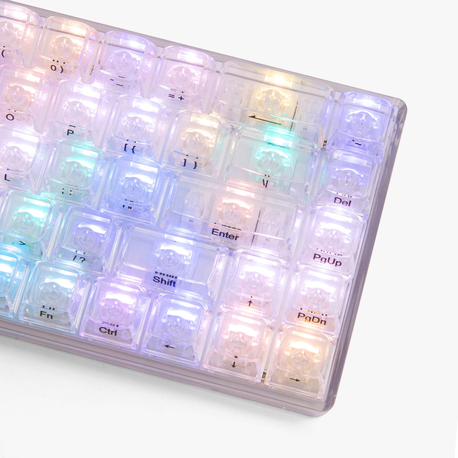 Clear Opal Basecamp 65% Mechanical Keyboard - Compact 65% Layout with RGB Backlit for Gaming & Typing - Perfect for Office Work, Home Use & Esports