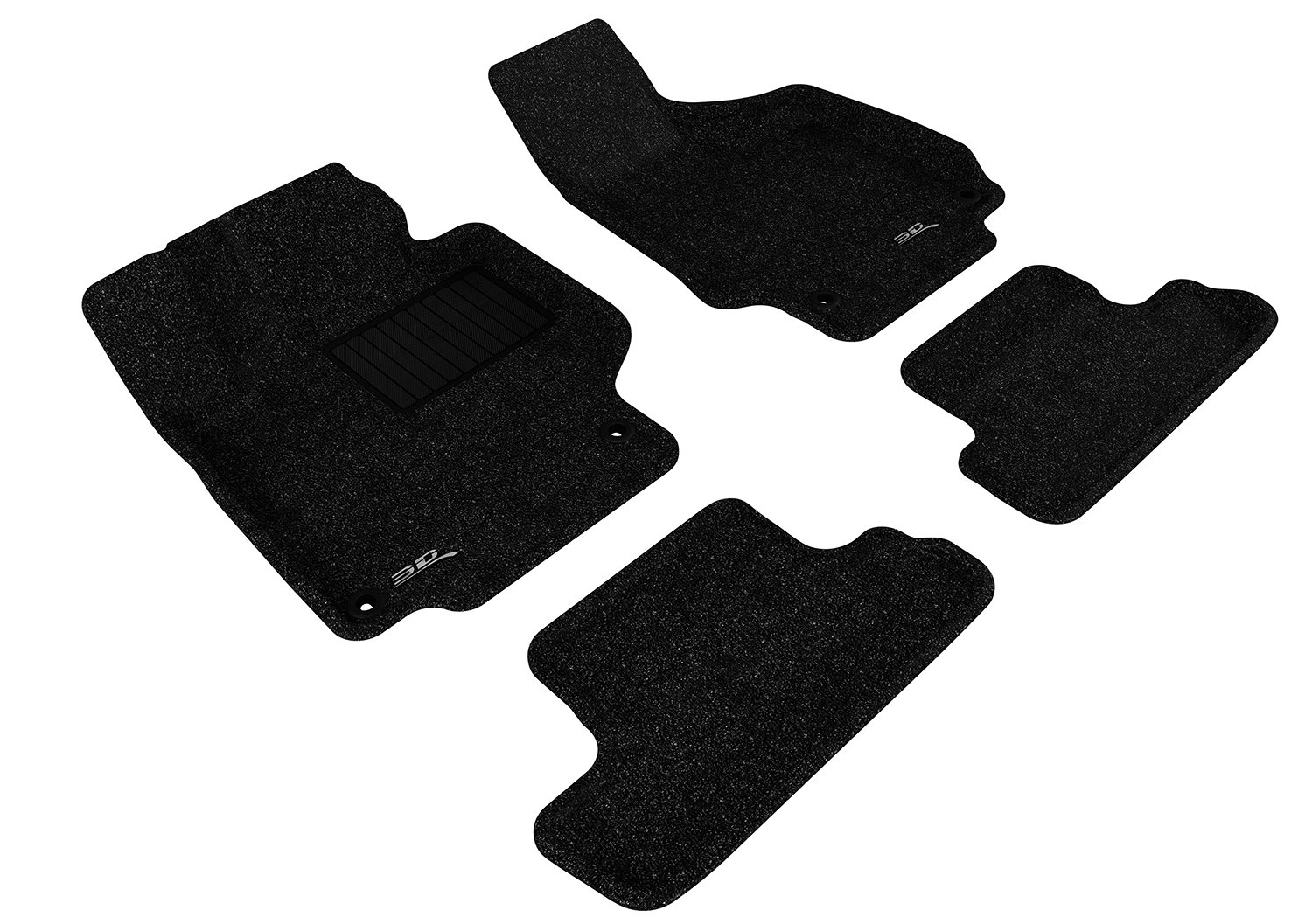 3D MAXpider Custom Fit All-Weather Floor Mats for 2008-2015 Audi TT & TTS - 1st & 2nd Row - Black - Perfect for Road Trips, Daily Commutes & Winter Protection