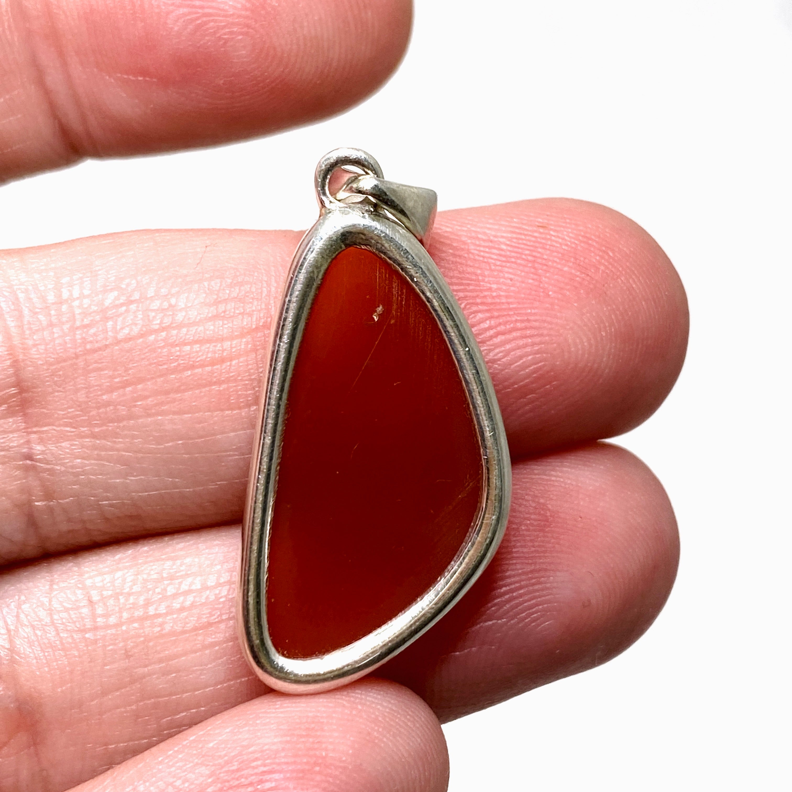 Natural Carnelian Faceted Freeform Pendant Necklace - KPGJ4584 - Handmade Boho Jewelry for Women, Spiritual Healing & Energy Balancing - Perfect for Meditation, Yoga & Everyday Wear