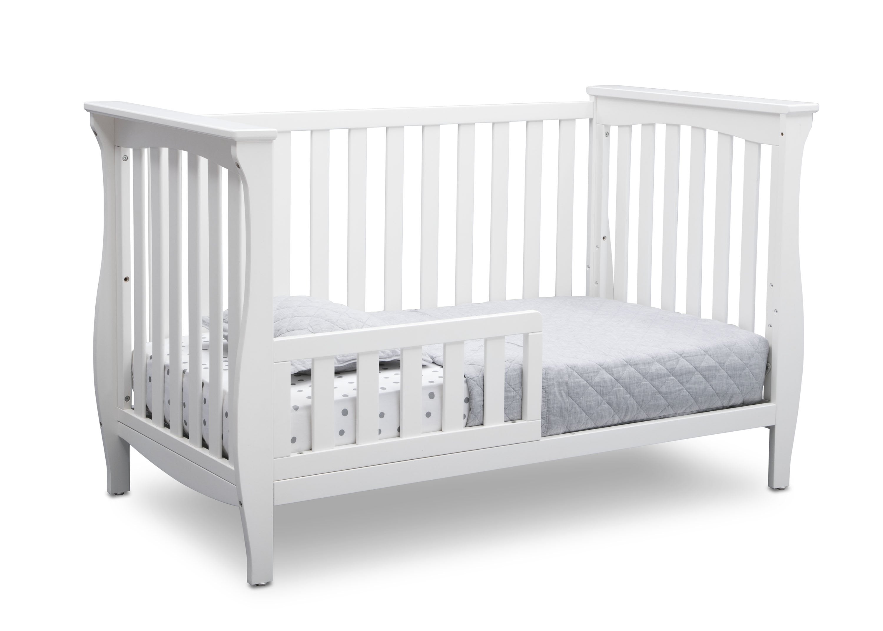 Lancaster 3-in-1 Convertible Baby Crib - White Nursery Furniture for Newborn to Toddler | Perfect for Modern Nurseries & Daycare Centers