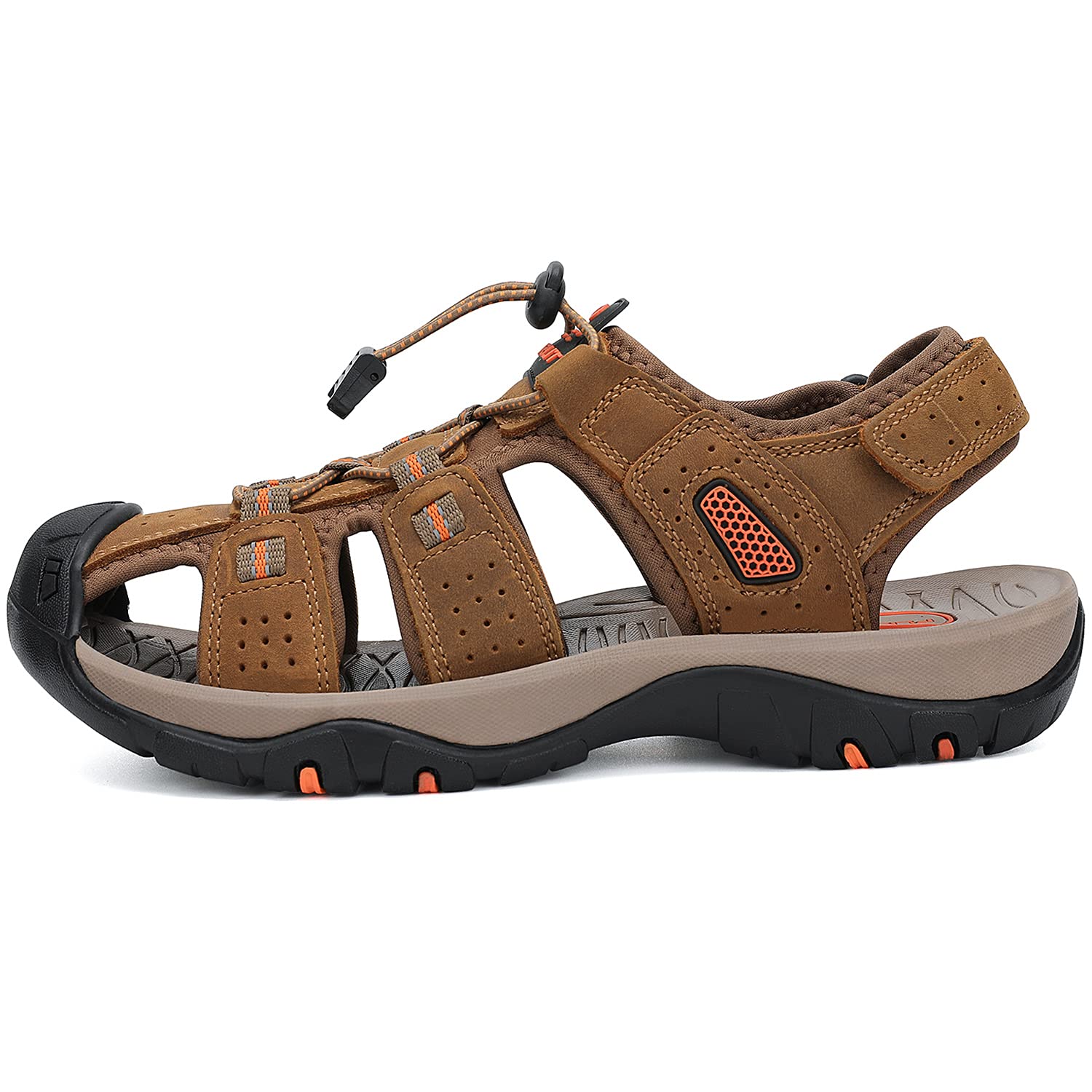 FLARUT Men's Closed Toe Sport Sandals - Lightweight Hiking & Trail Walking Sandals for Outdoor Adventures, Water Shoes for Beach & Casual Wear